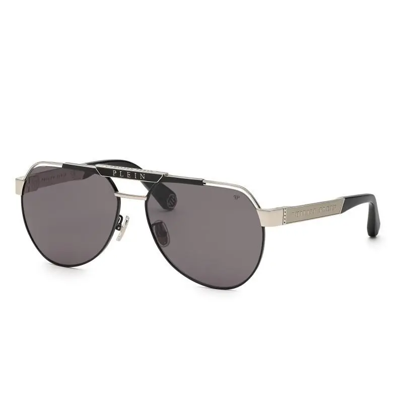 SPP073M 0583 Palladium/smoke Sunglasses 63-16-145 by Philipp Plein