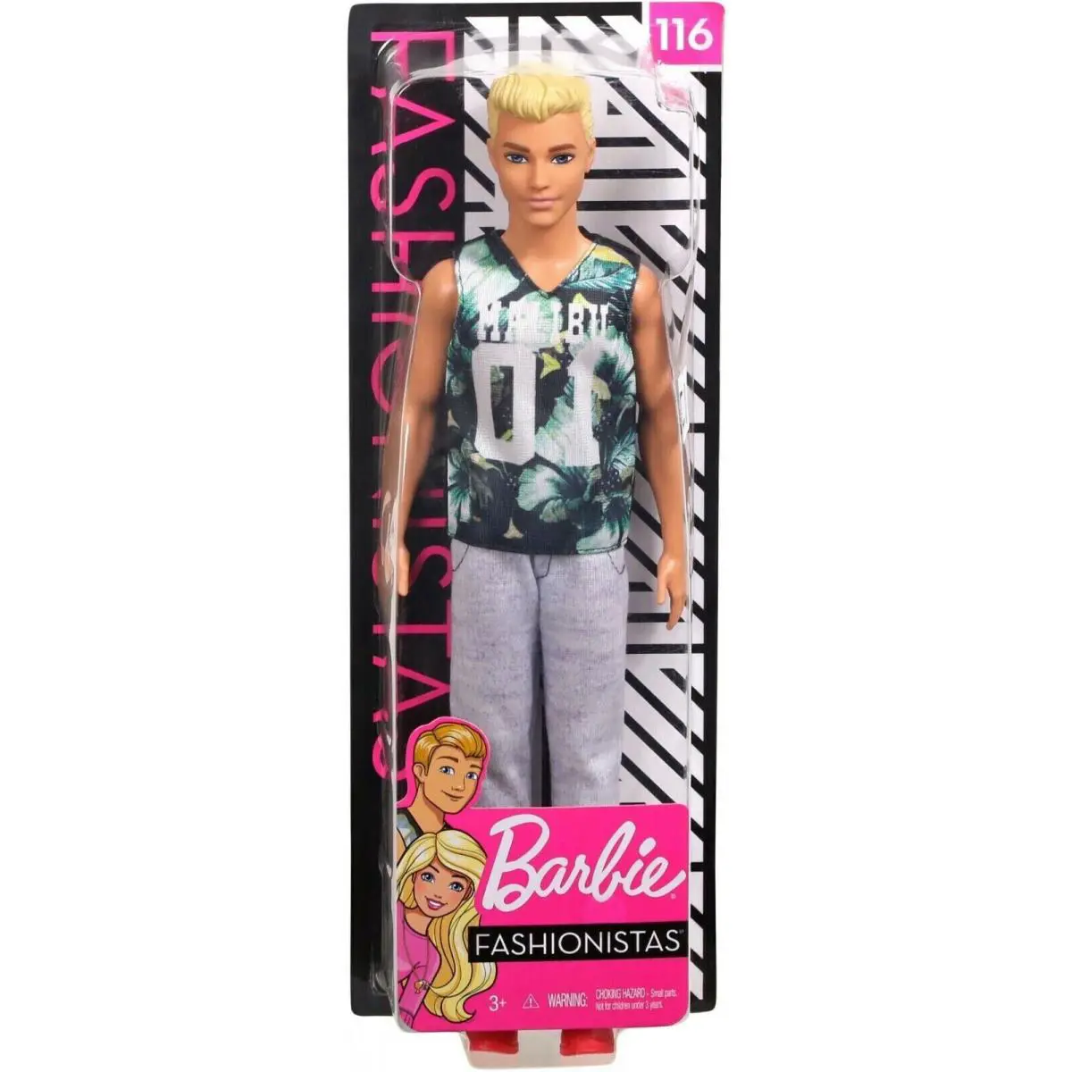 Barbie/ken Dolls Singles Various Years/various Themes - - You Pick FXL63 Ken: 2018 Fashionistas #116 (Malibu Shirt)