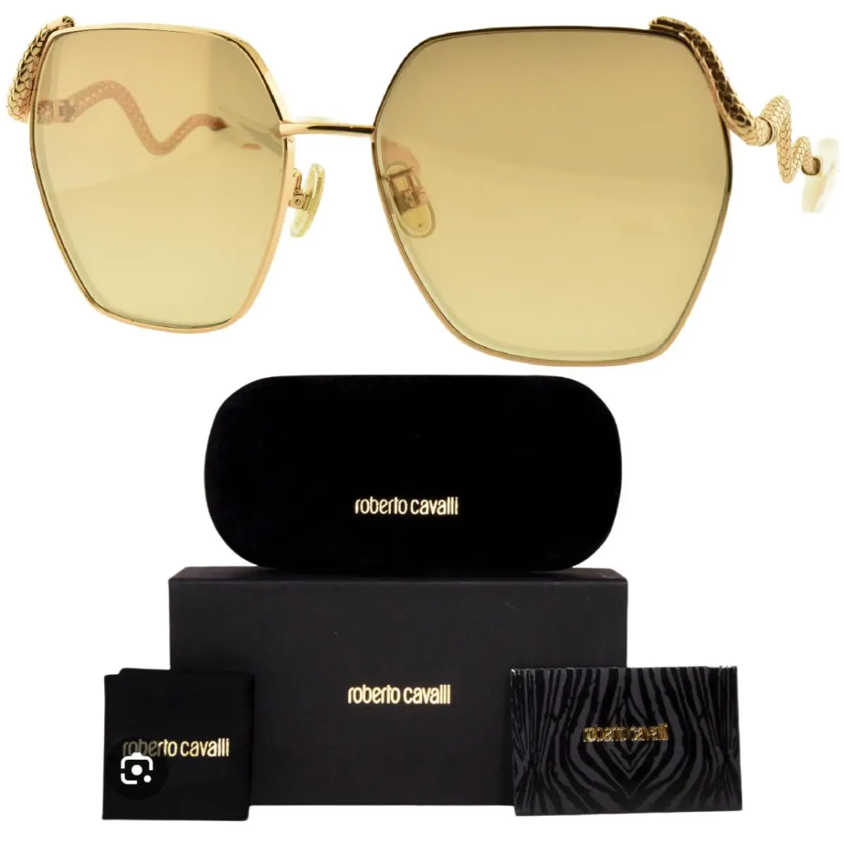 Roberto Cavalli 035M 59-16-140 Rose Gold Square Full Rim Womens Sunglasses