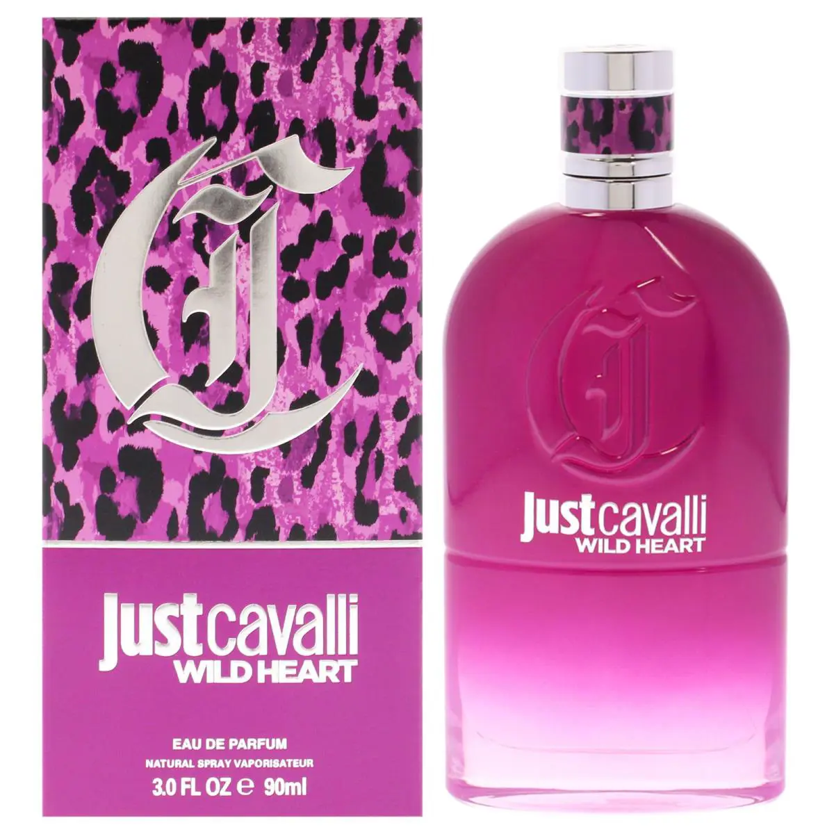 2 Pack Just Cavalli Wild Heart by Roberto Cavalli For Women - 3 oz Edp Spray