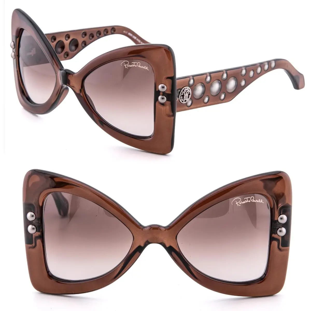 Roberto Cavalli 1055 Fiesole RC1055S Brown Triangle Fashion Sunglasses
