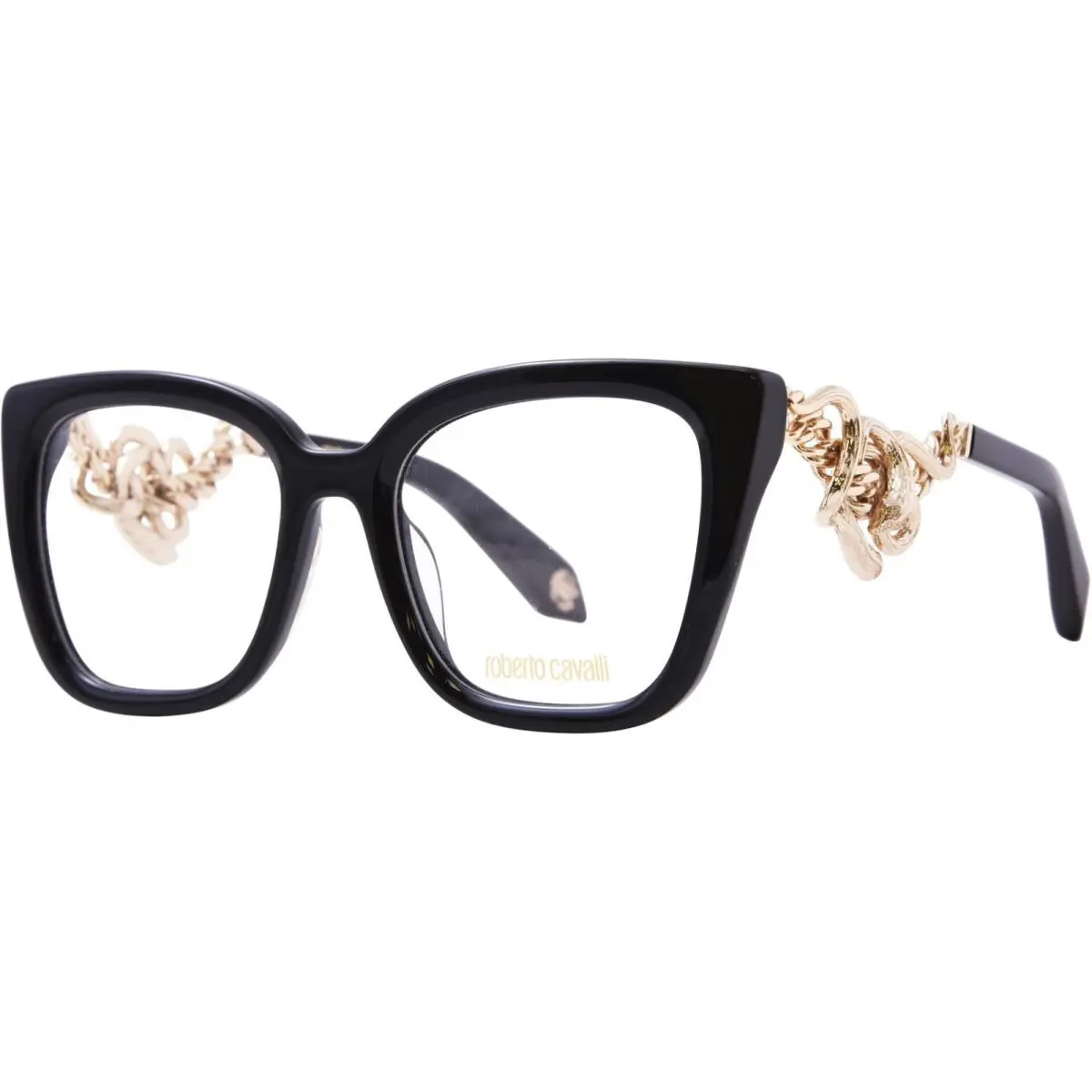 Roberto Cavalli VRC051M 0700 Eyeglasses Frame Women`s Shiny Black Full Rim 52mm