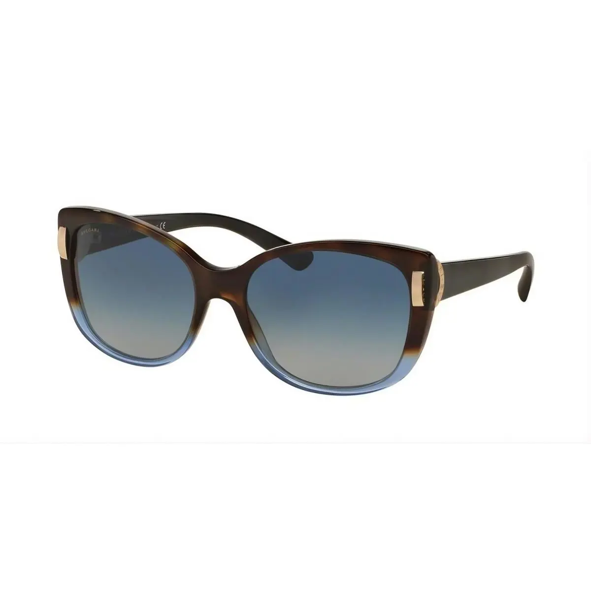 Bvlgari Sunglasses BV8170 53634L 57mm Havana-violet / Blue Gradient Lens