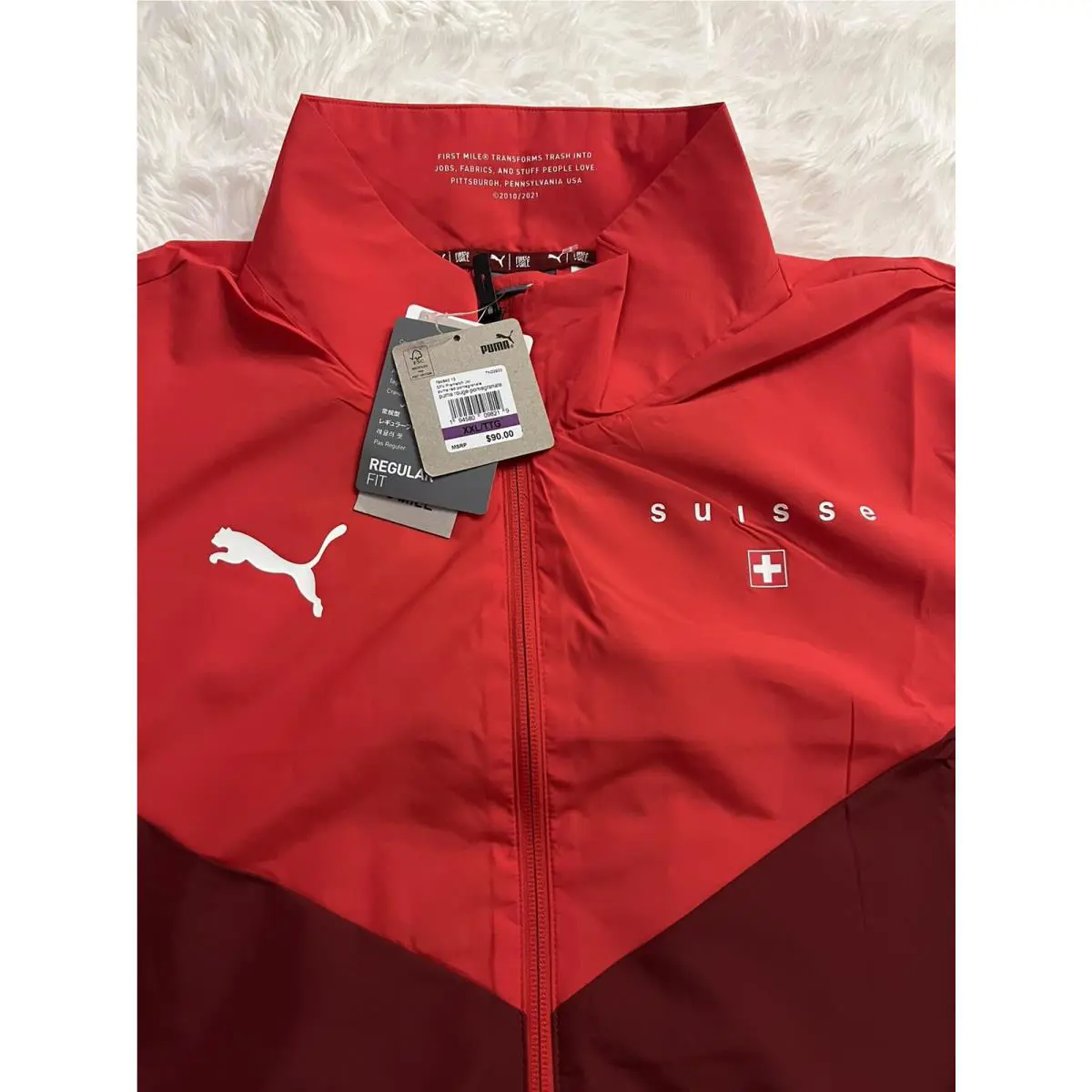 Puma clothing - Puma Swiss Pre-Match - Swiss - Red (UPC: 194580091364) 2