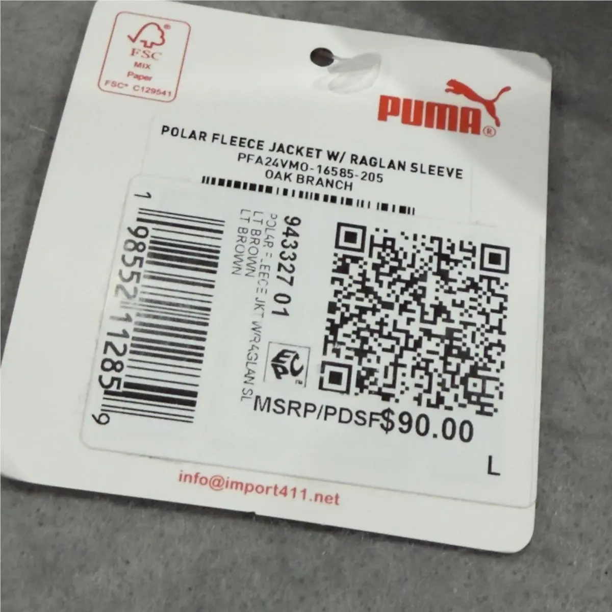 Puma clothing - PUMA Polar Fleece Jacket w/ Raglan Sleeve - Brown 3