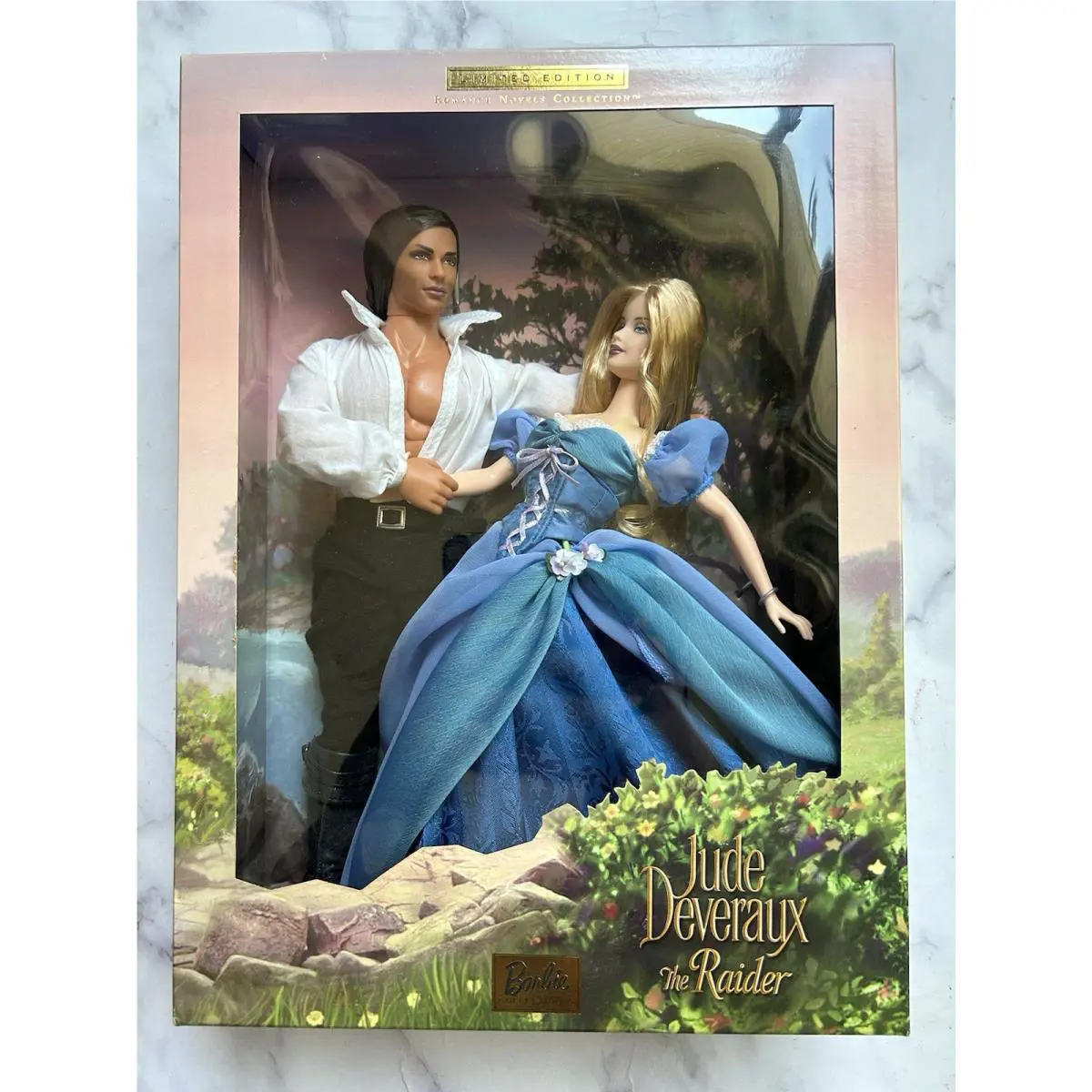 2003 Romance Novels Collection Jude Deveraux The Raider Barbie and Ken Doll Set