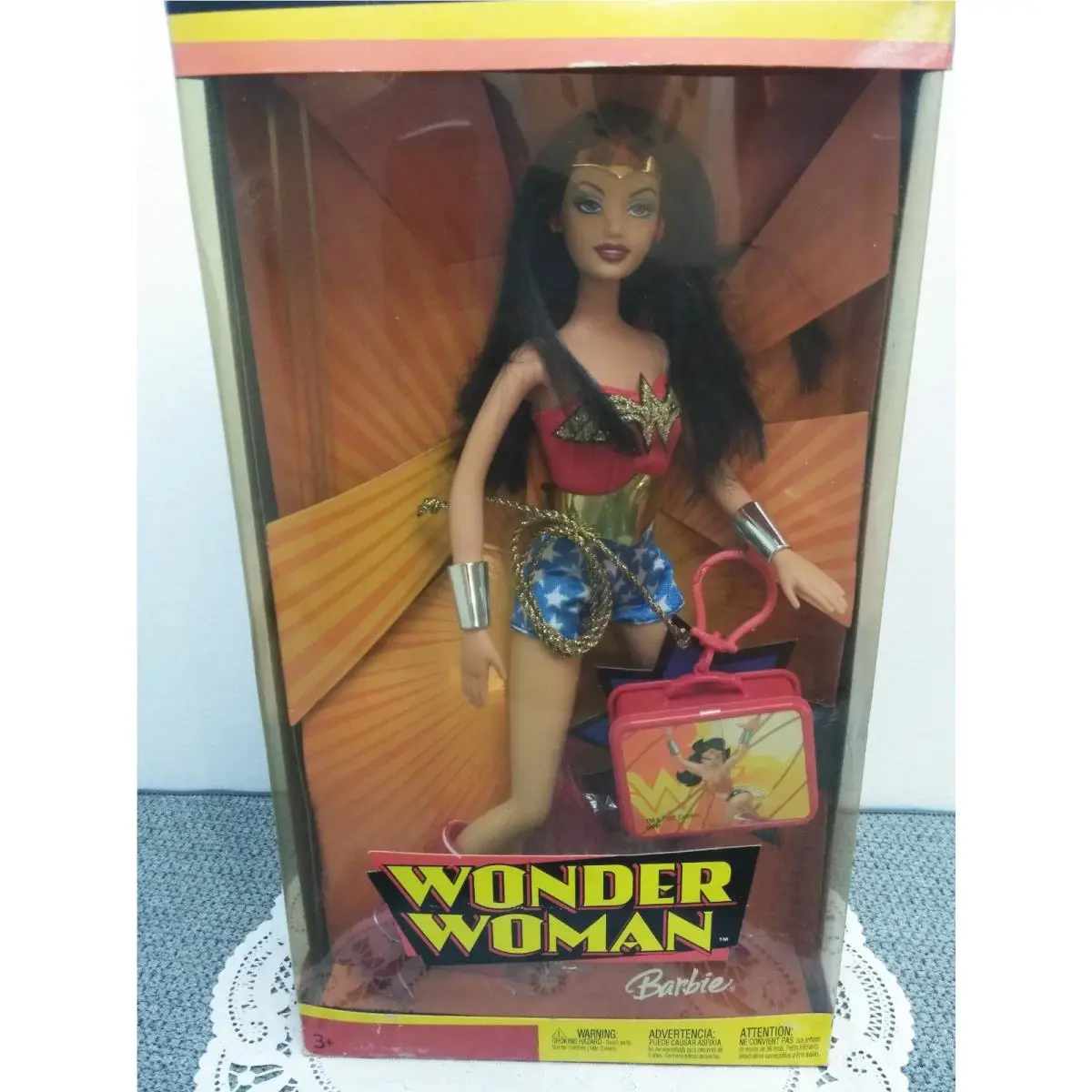 Vtg. Wonder Woman Barbie 2004 Doll Mattel Warner Brothers DC Old Stock