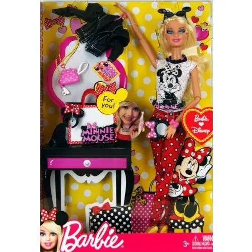 Barbie Doll and Minnie Mouse Love For You. Barbie Loves Disney
