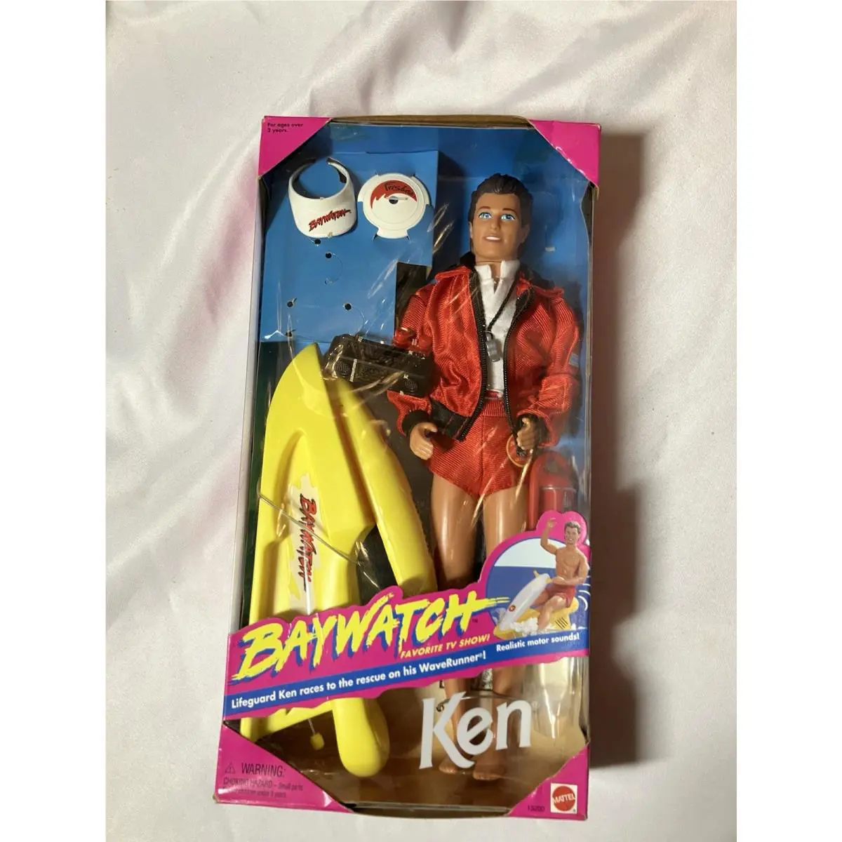 Ken Baywatch Doll Mattel Barbie Waverunner Lifeguard 1994 13200