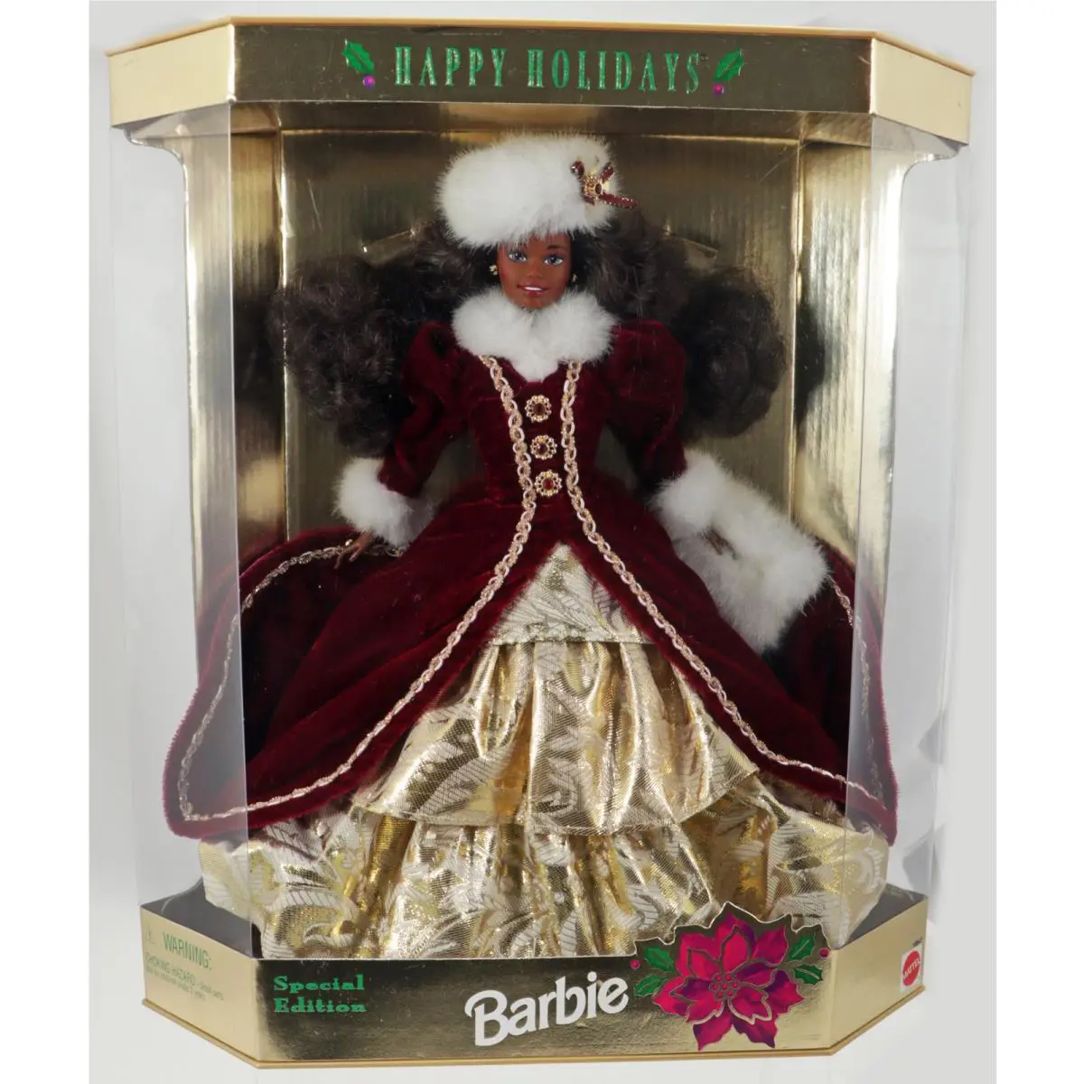 Happy Holidays Black Barbie Doll Special Edition - 15647 Nrfb 1996 Mattel