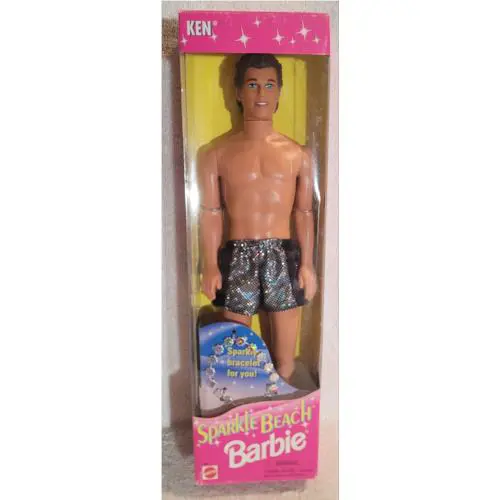 Sparkle Beach Ken Doll 14350 W/ Bracelet 1995