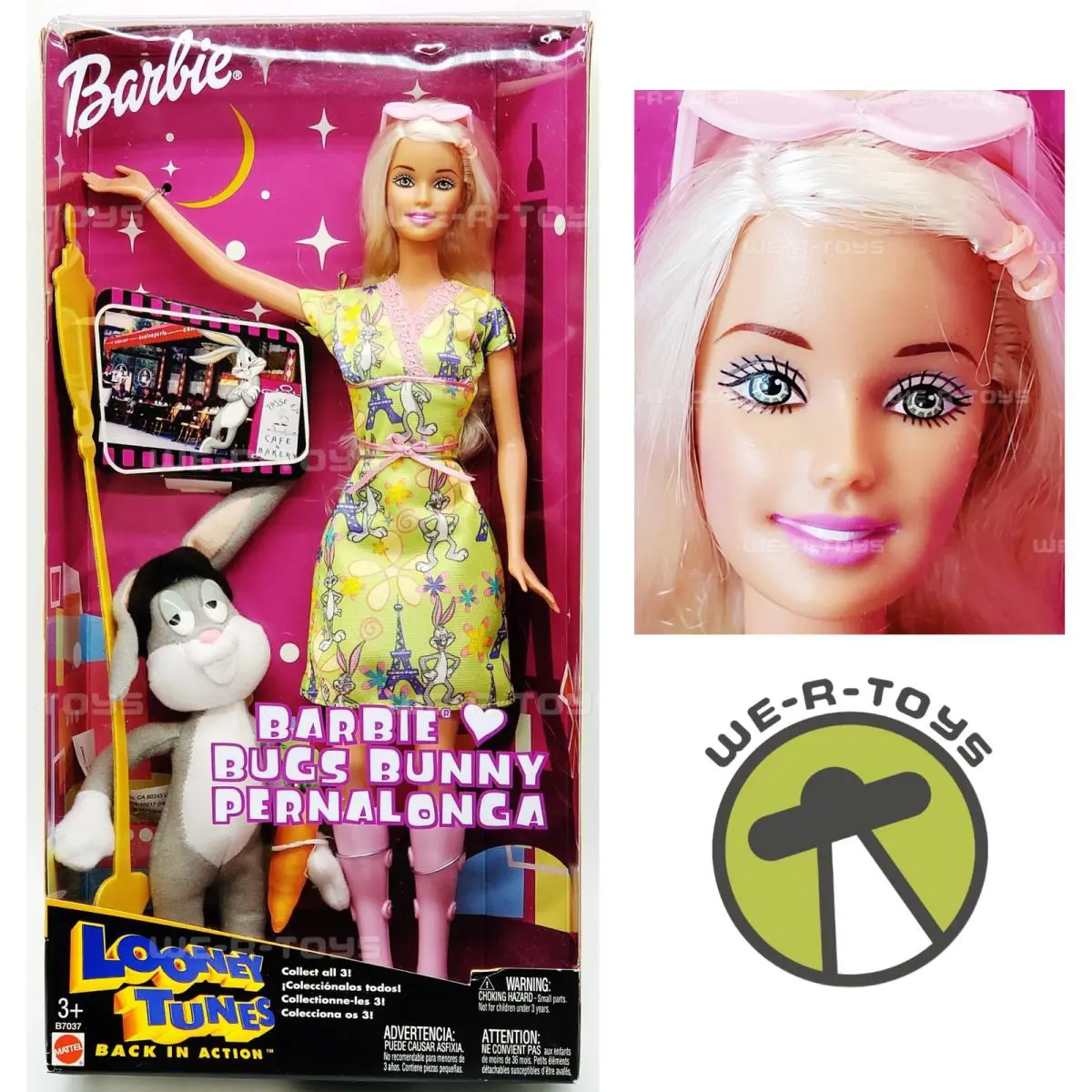 Barbie Loves Bugs Bunny Doll with Plush Looney Tunes Back in Action Mattel B7037