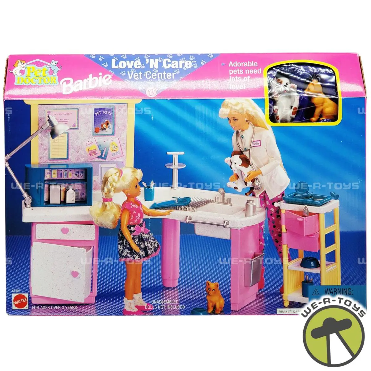 Barbie Vet Center Playset 1998 Arcotoys Mattel 67597
