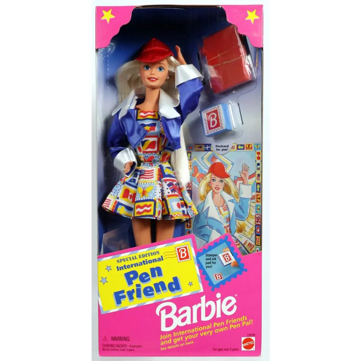 International Pen Friend Barbie Doll Special Edition - 13558 Nrfb 1995 by Mattel