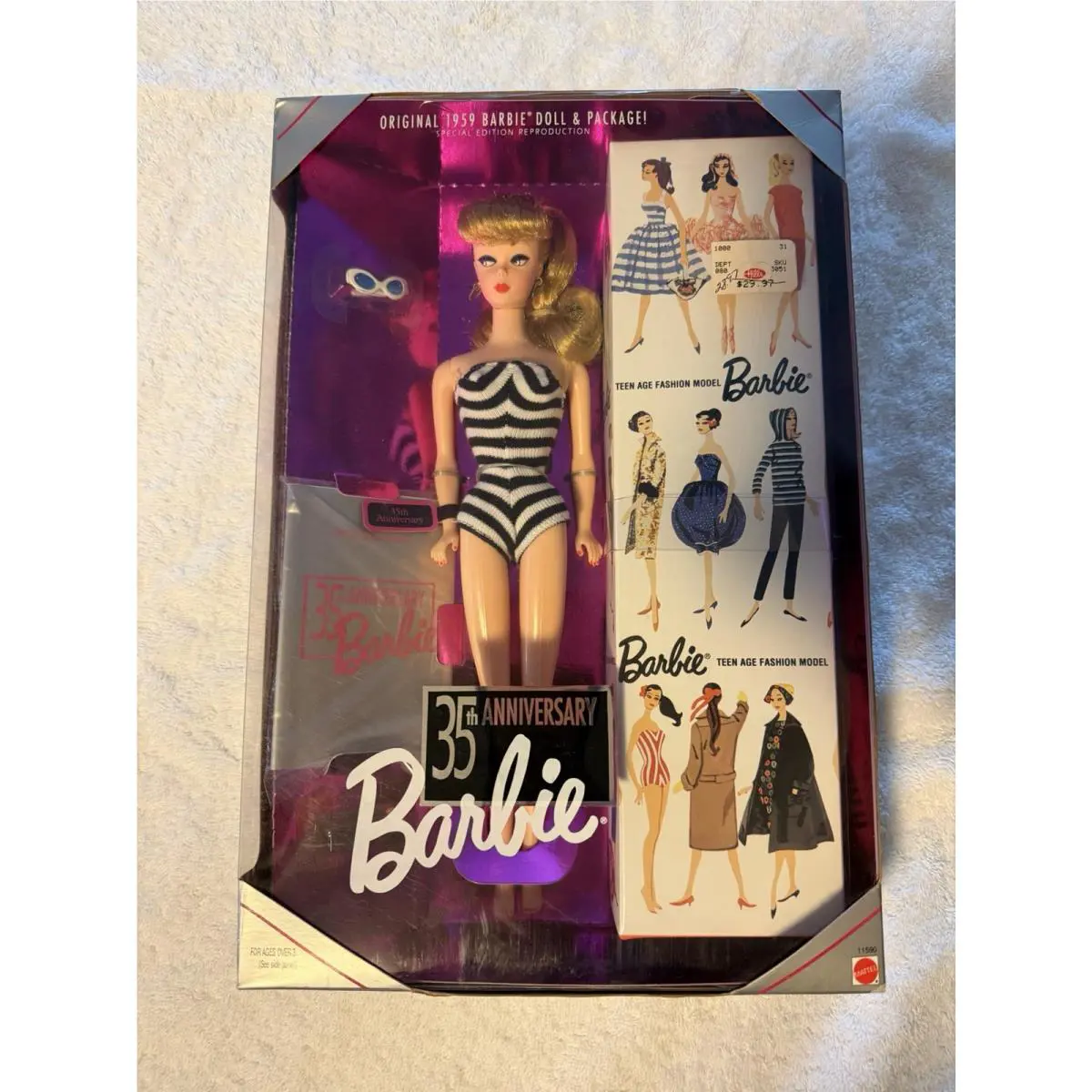 Barbie 35th Special Anniversary Edition Reproduction 1959 Doll
