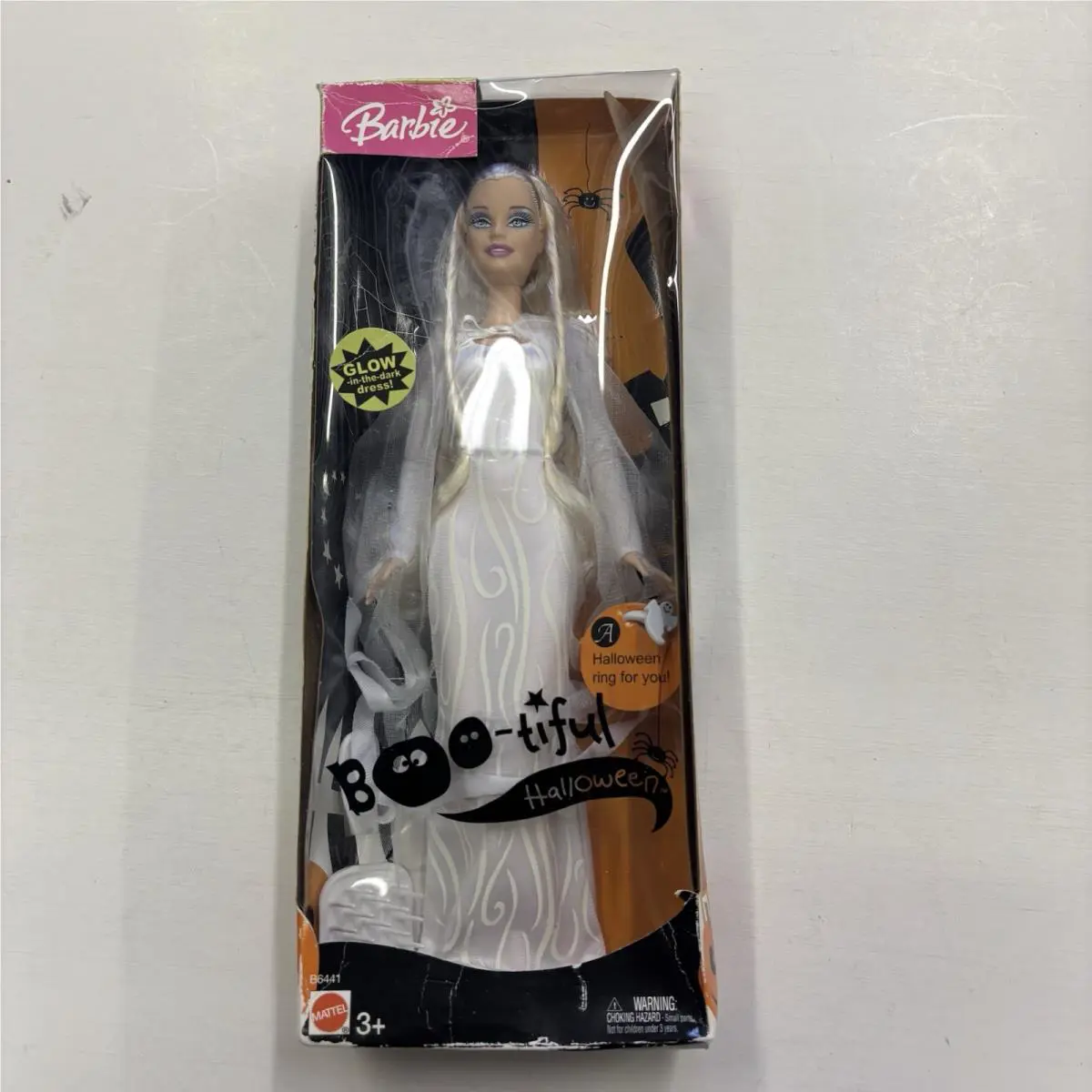 Barbie Boo-tiful Halloween Ghost Doll Glow in The Dark Dress 2004