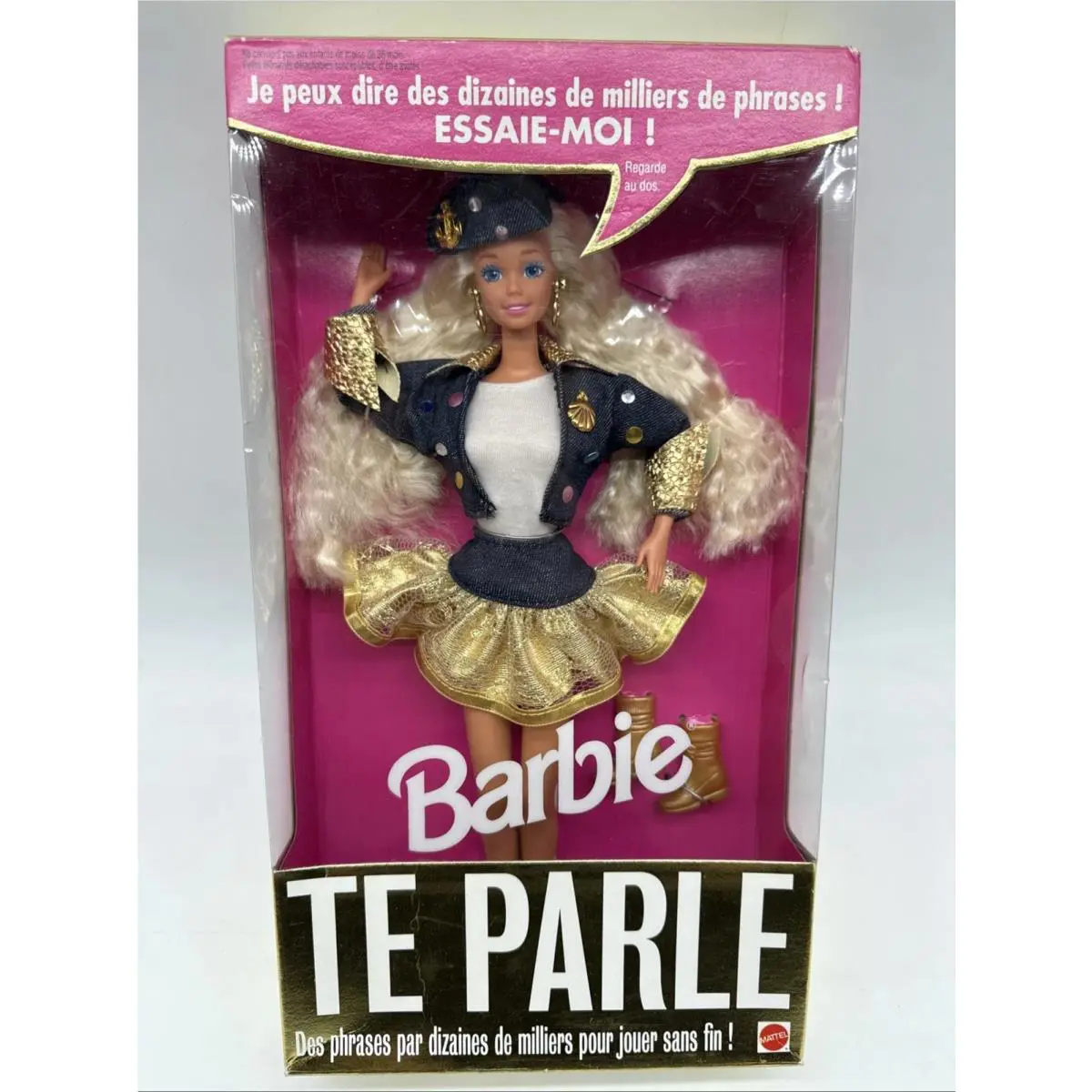 Mattel France 1994 Barbie TE Parle Super Talk French Speaking Doll 12372