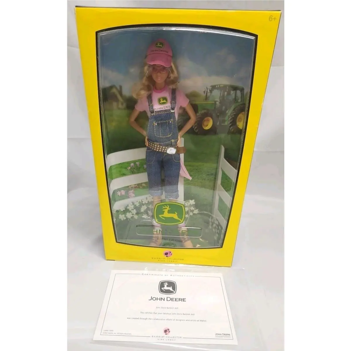 John Deere Barbie Doll Pink Label Collection L4686 2007 Mattel W Coa Read