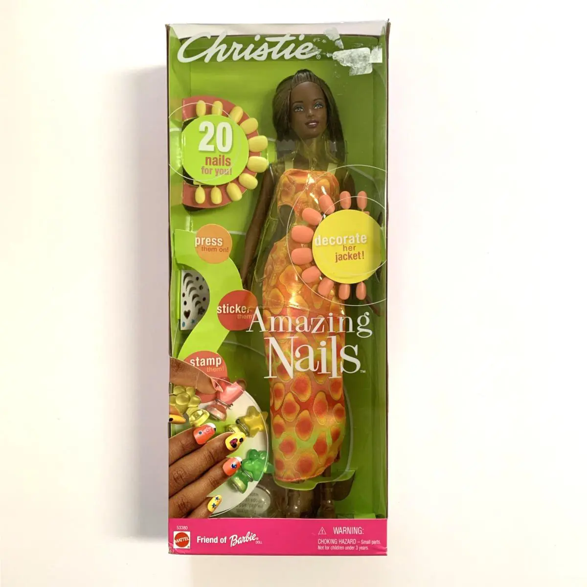 Mattel Barbie Christie Amazing Nails AA African American Doll 2001 53380