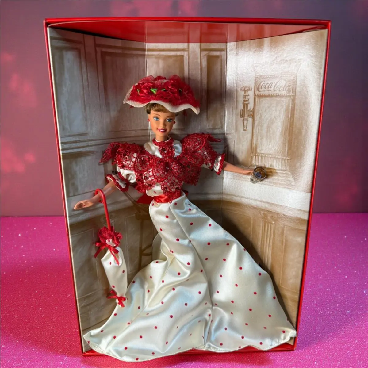 Soda Fountain Sweetheart Barbie Doll 1996 Cocacola Fashion Classic Series Mattel