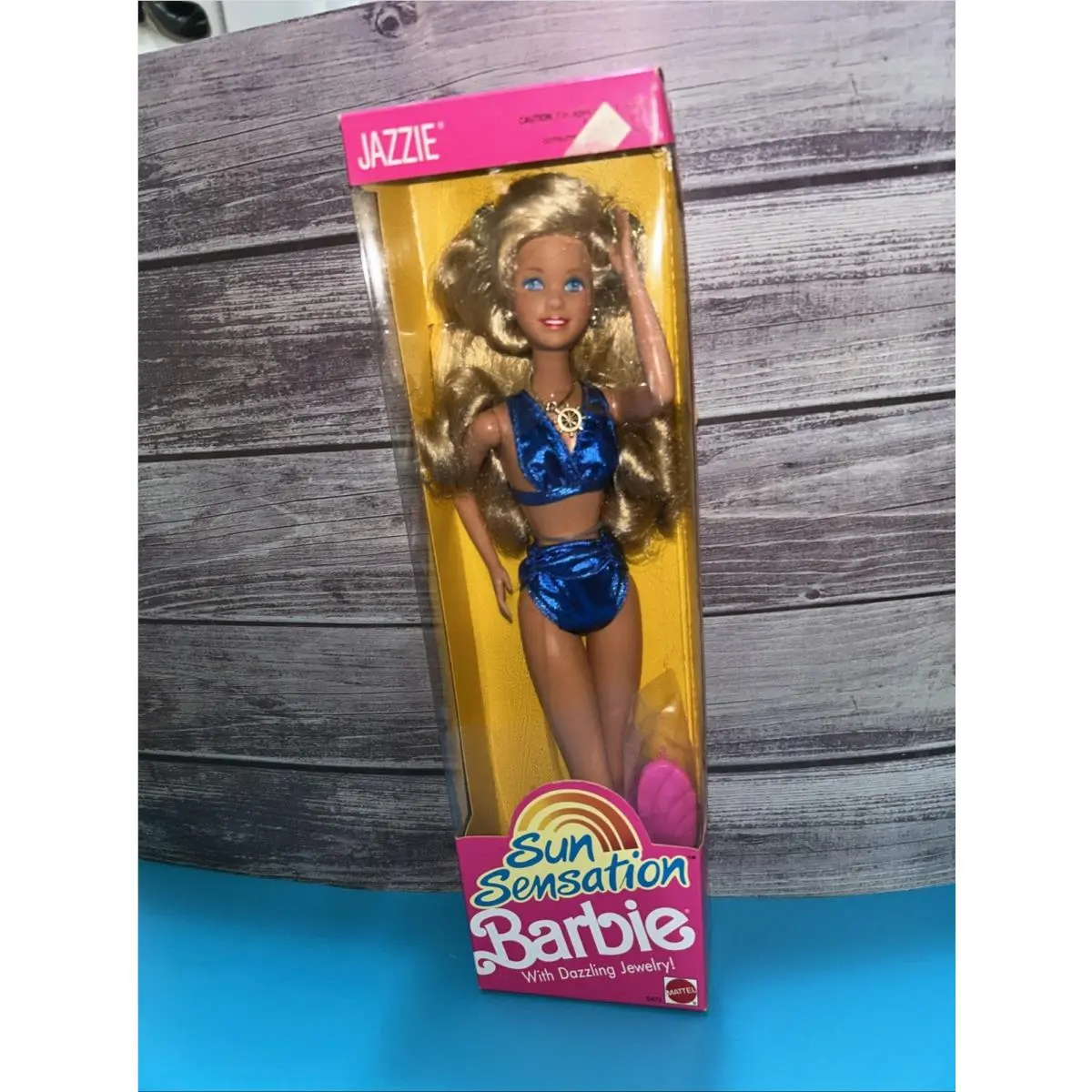 Vintage Mattel 1991 Sun Sensation Jazzie Barbie Doll at Bikini Beach 5473 Nrfb