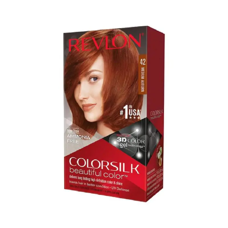 12x Revlon Hair Color Medium Auburn Ammonia Free Colorsilk 42 80ct