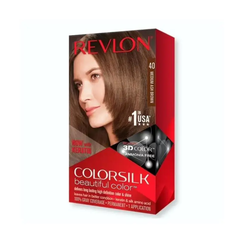 12x Revlon Colorsilk Gorgeous Hair Color 40 Medium Ash Brown Ammonia Free 1 App