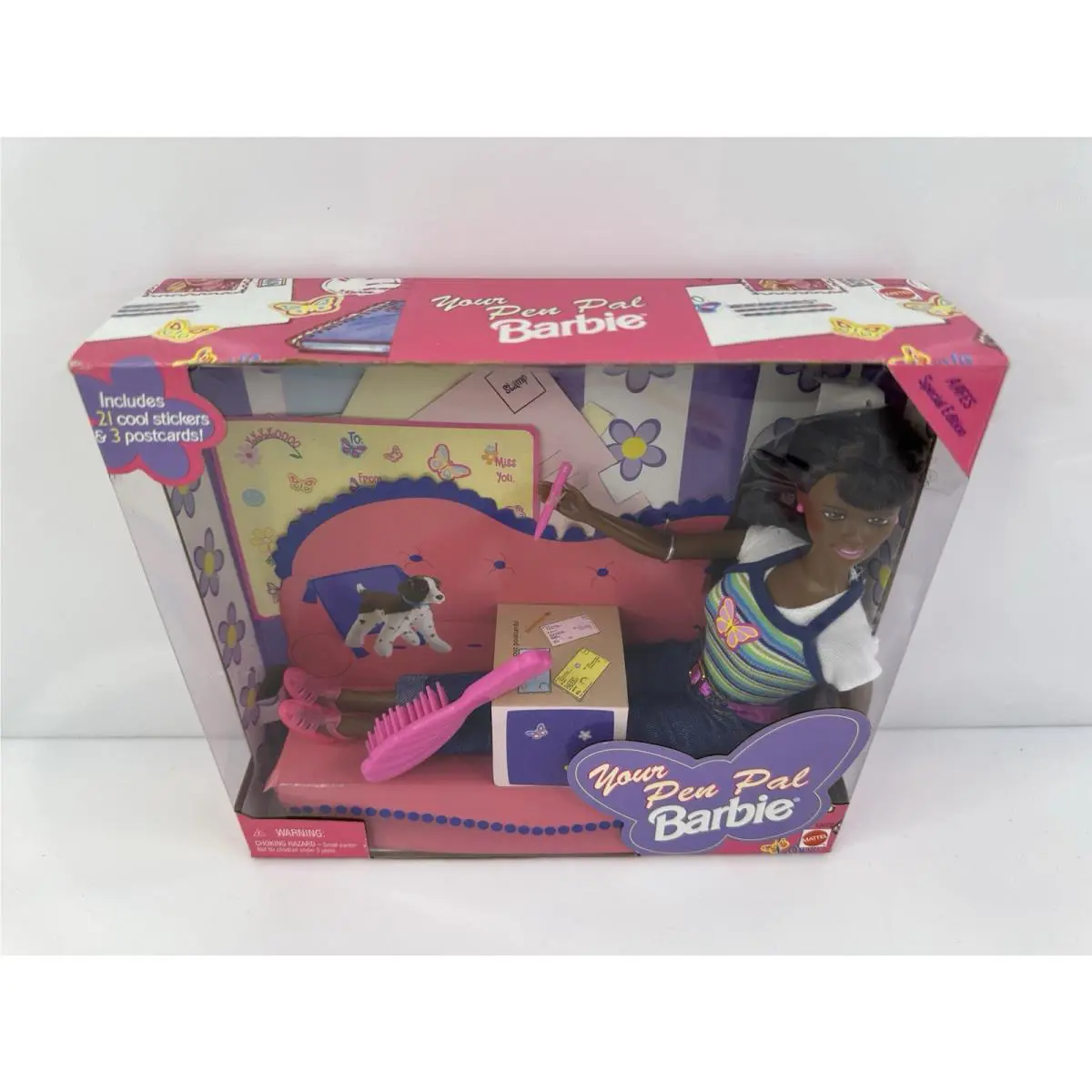 Vintage 1998 Barbie 23222 Your Pen Pal Aafes Blue White