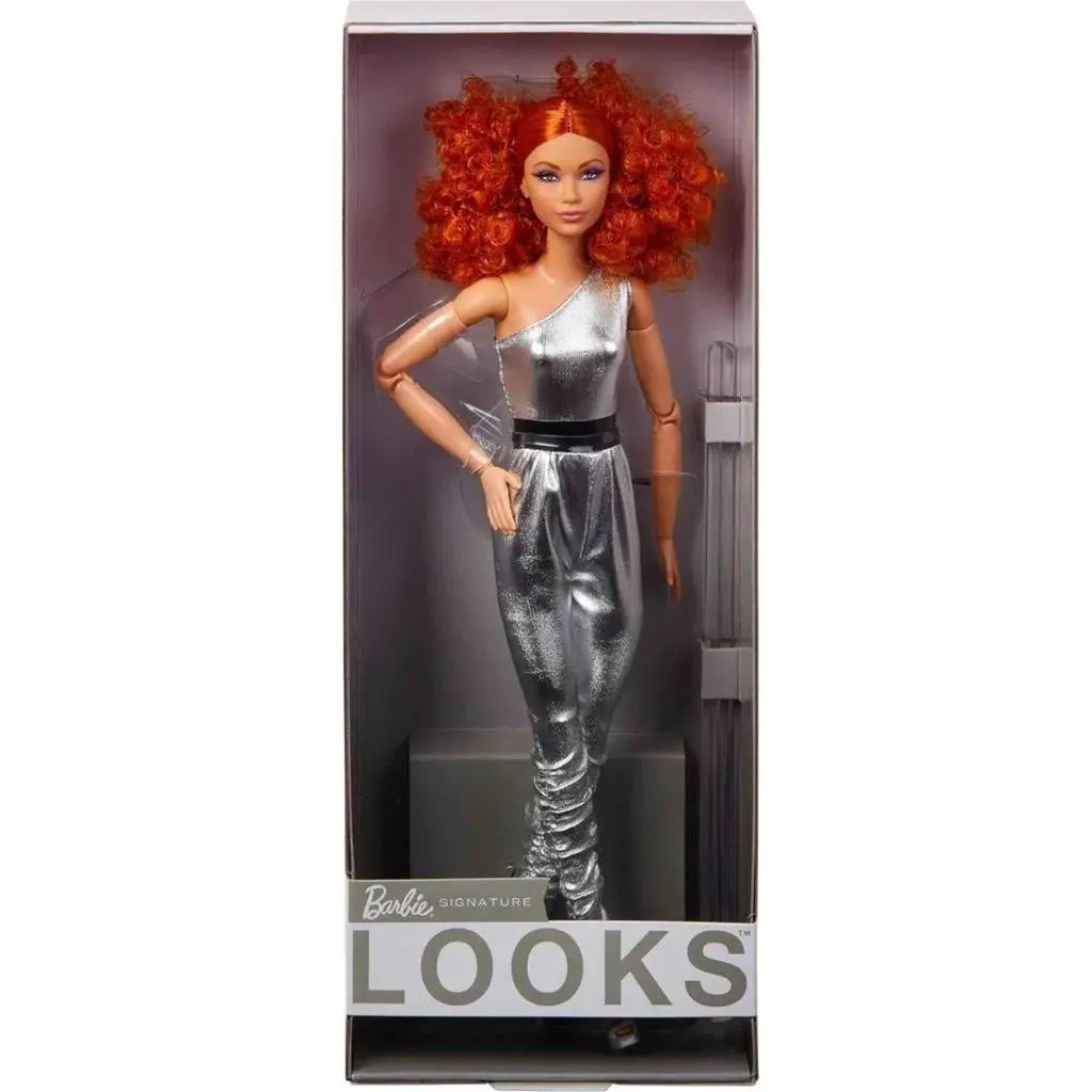 2022 Barbie Signature Looks Model 11 Curly Red Hair Body Type Doll
