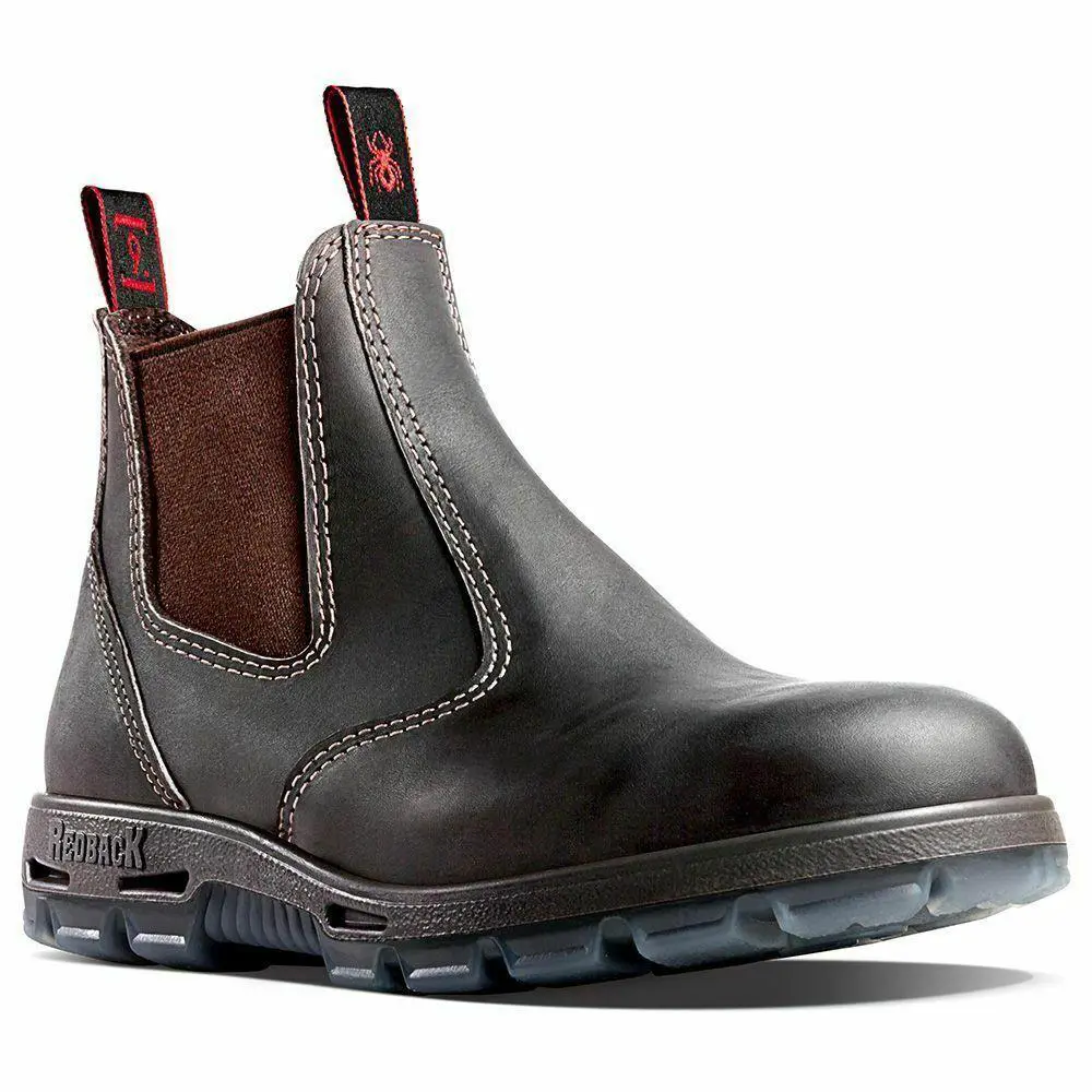 Bobcat Brown Usbok Elastic Sided Steel Toe Safety Work Boots US Dispatch by Redback