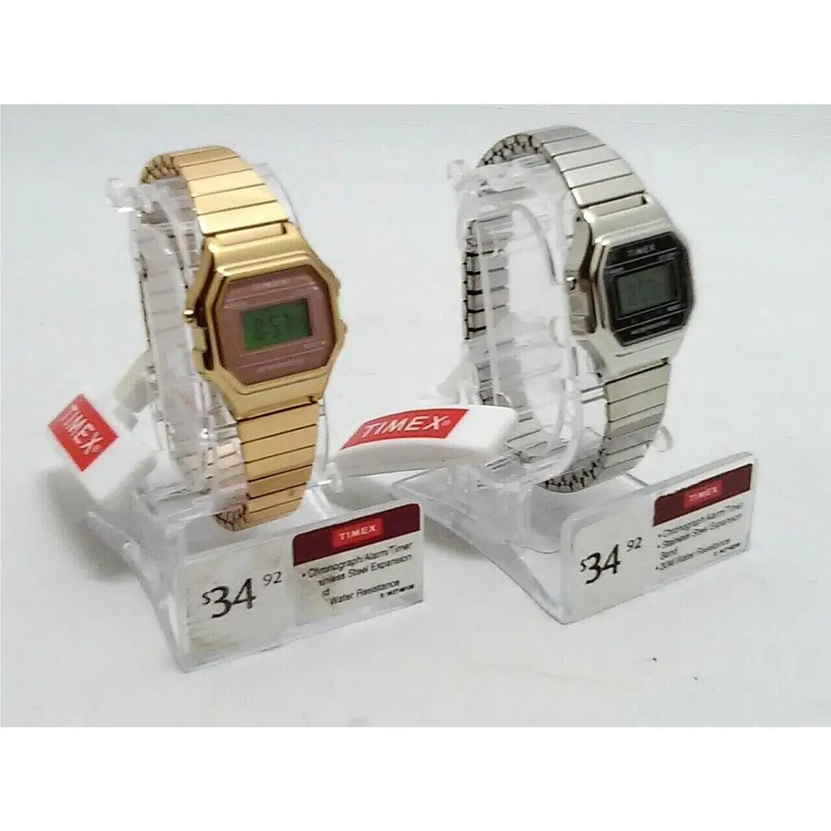 Matching Pair Timex Classics Chronograph His Hers Digital Watches