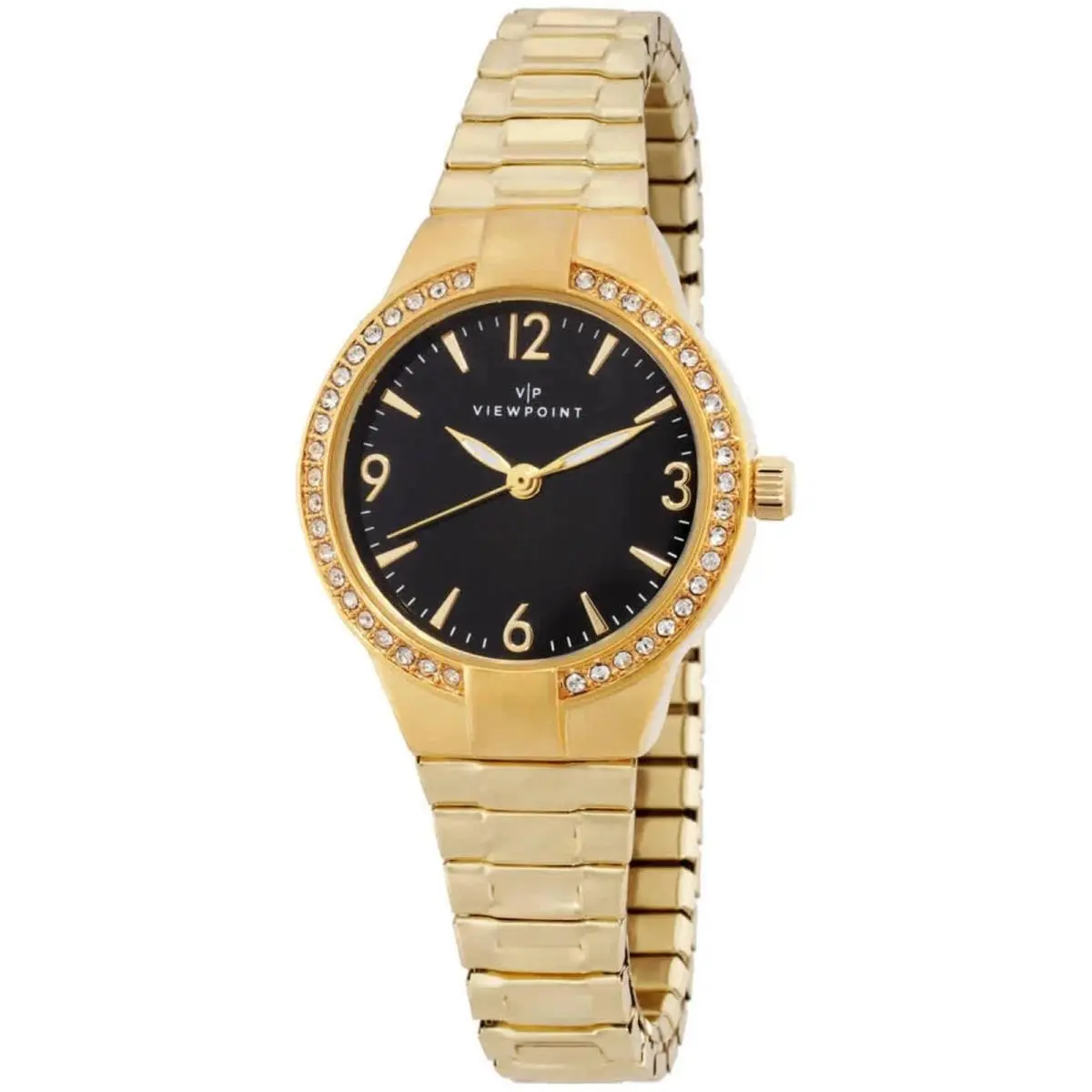 Timex Women`s Watch Viewpoint Black Dial Crystal Bezel Bracelet CC3D861009J