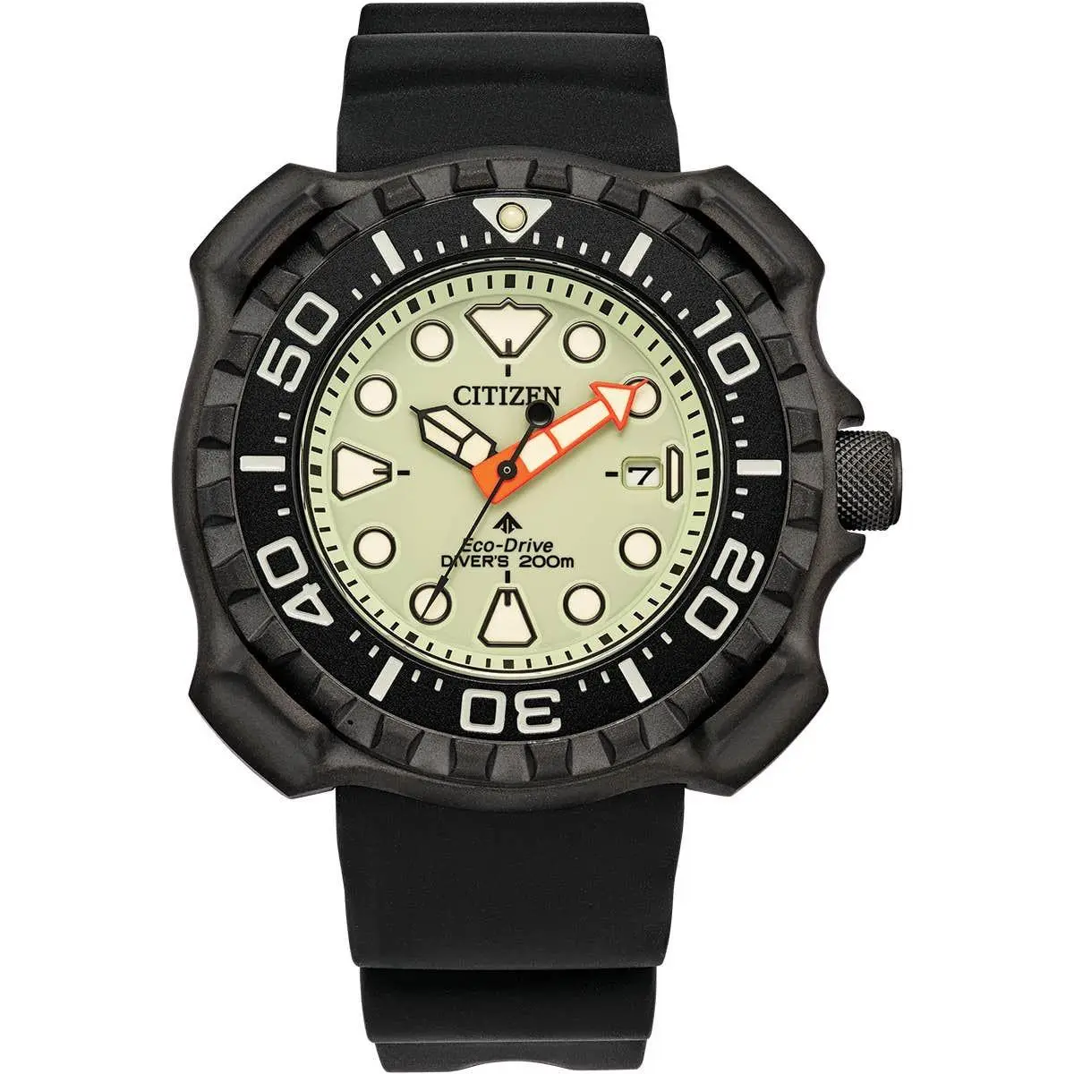 Eco Drive Promaster Diver Super Titanium Green Dial Watch BN0227-25X by Citizen