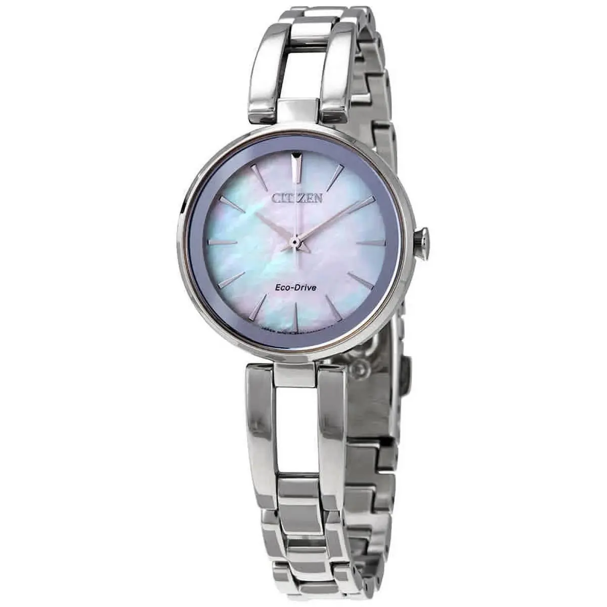 Citizen EM0630-51D Ladies Axiom Mop Dial Bracelet 28mmWatch - Dial: White, Band: Silver, Bezel: Silver