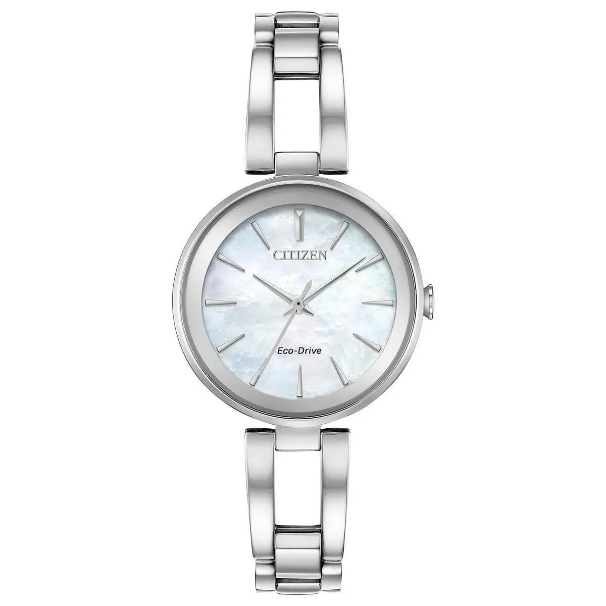 Citizen EM0630-51D Ladies Axiom Mop Dial Bracelet 28mmWatch - Dial: White, Band: Silver, Bezel: Silver