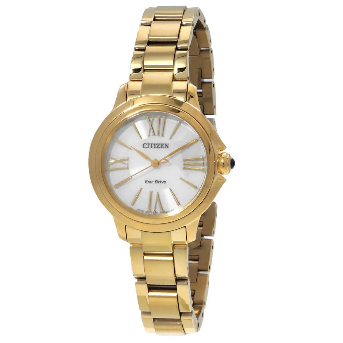 Citizen L Ceci Eco-drive White Dial Ladies Watch EM1162-52A - White, Dial: White, Band: Gold-tone