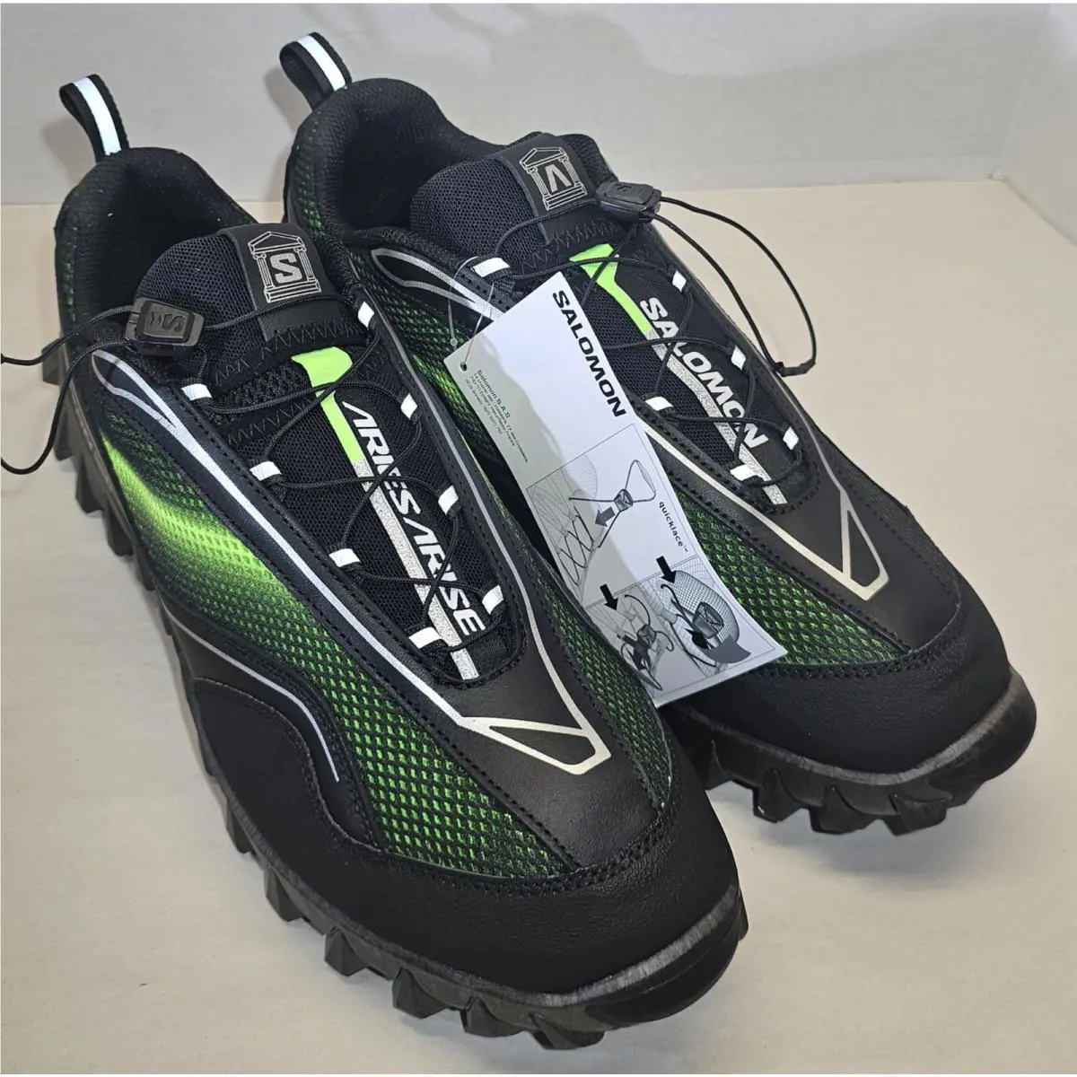 Salomon shoes - Salomon Aries Arise x Snowclog - L4771320036 - Black/Green Gecko/Ftw Silver 6