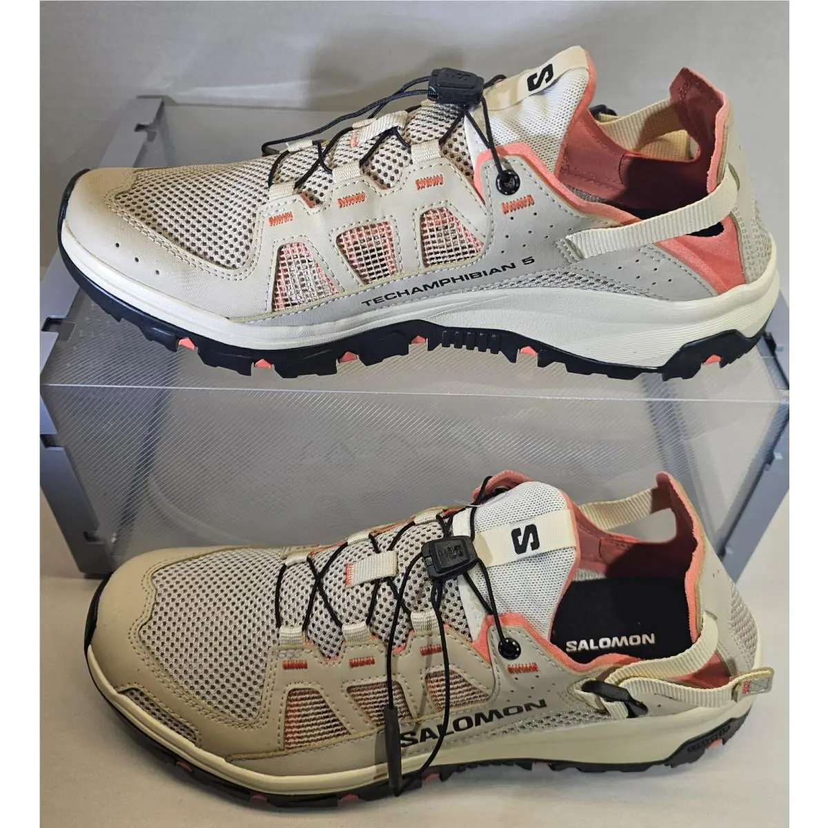 Salomon shoes - Salomon TECHAMPHIBIAN 5 - TECHAMPHIBIAN - L4843240031 - White Pepper/Bleached Sand/Living Coral 0