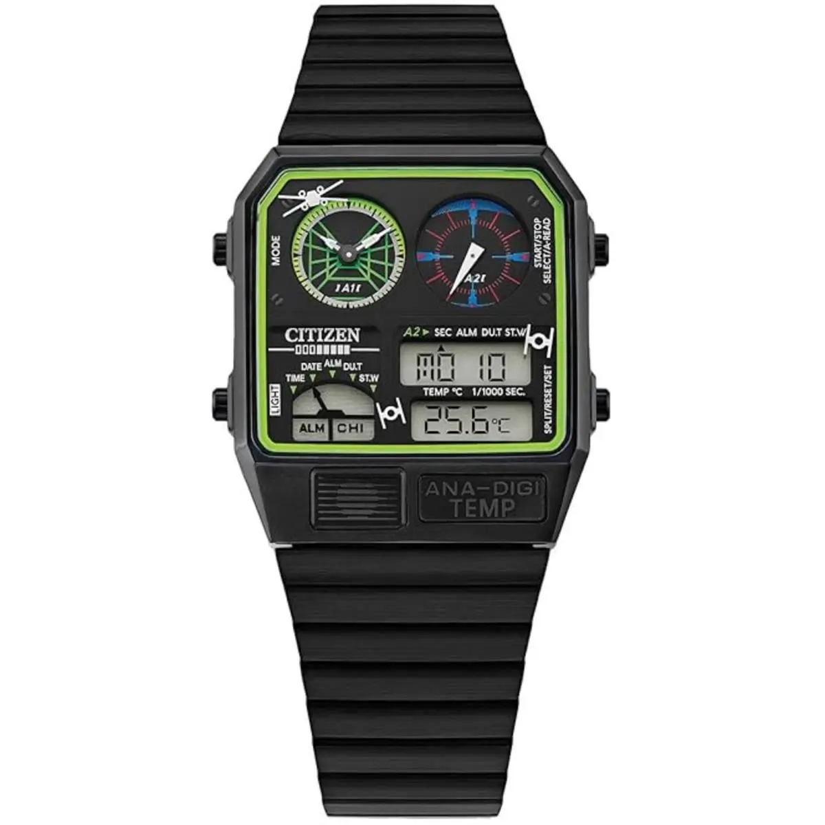 Citizen Men`s Watch Star Wars Trench Run Ana-digi Black Bracelet JG2109-50W
