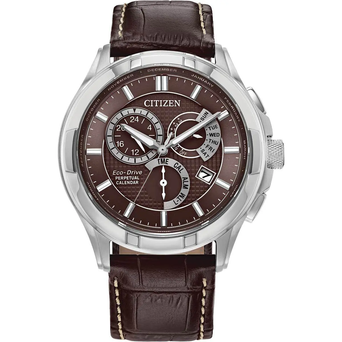 Citizen Eco Drive Calibre 8700 Perpetual Calendar Gmt Watch BL8160-07X