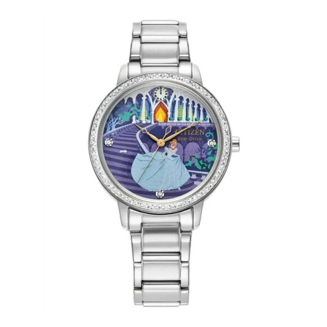 Citizen Women`s Disney Princess Cinderella Eco-drive Blue Dial Watch FE7041-51W