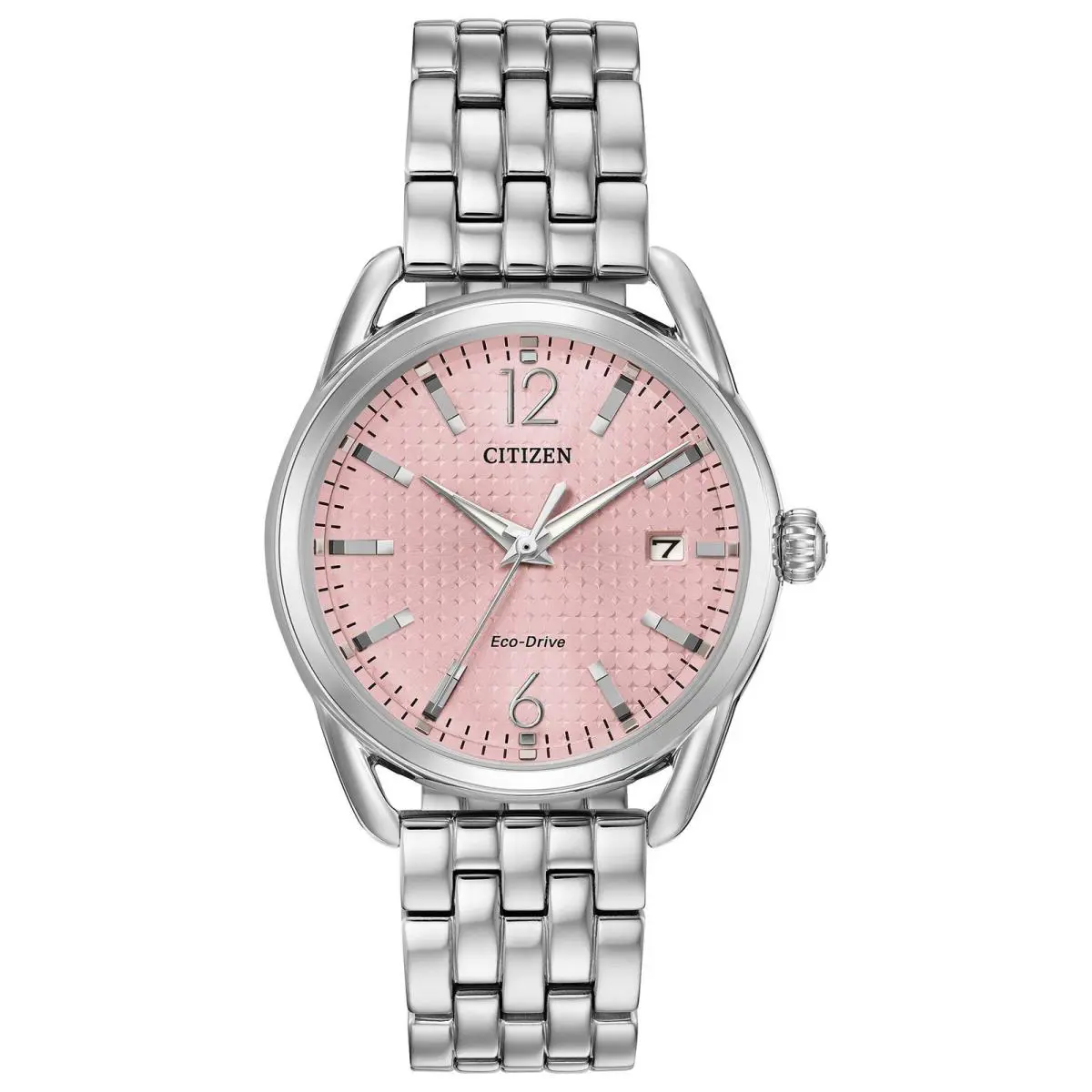 Citizen Womens Eco-drive Dress Classic Watch in Stainless Steel Pink Dial