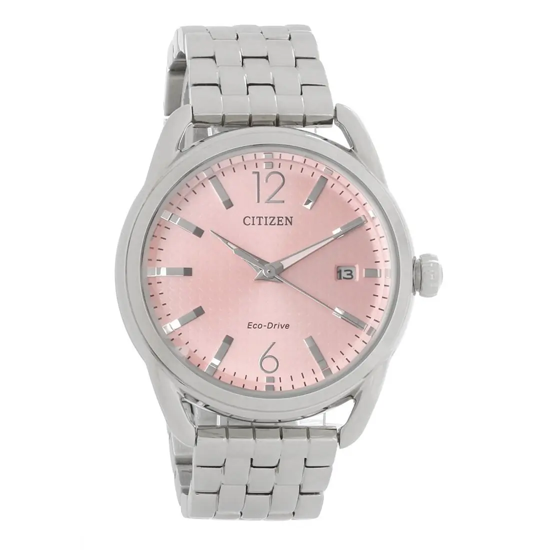 Citizen Eco Drive Ltr Women`s Pink Dial Stainless Steel Watch - FE6080-71X