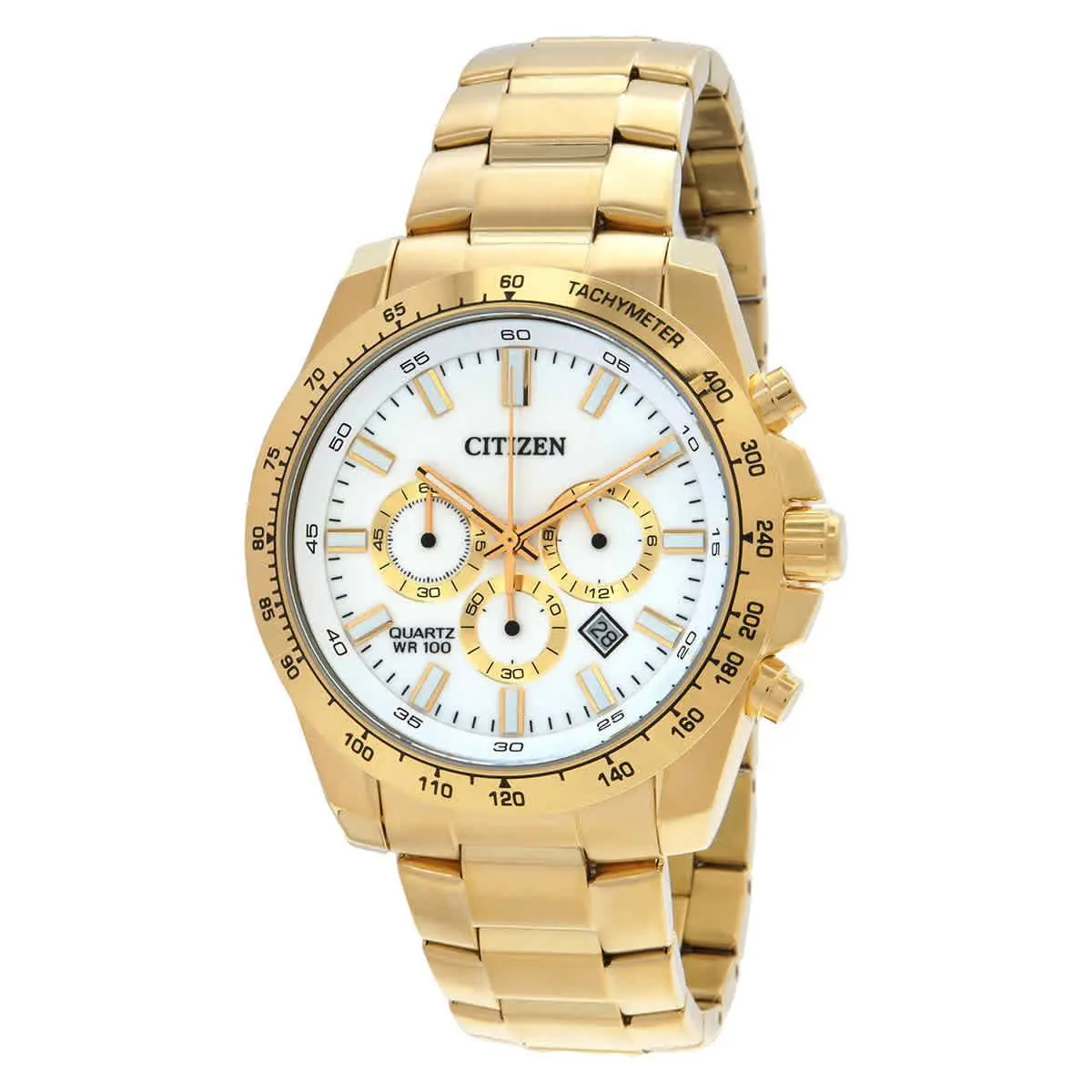 Citizen Chronograph Quartz White Dial Men`s Watch AN8232-53A