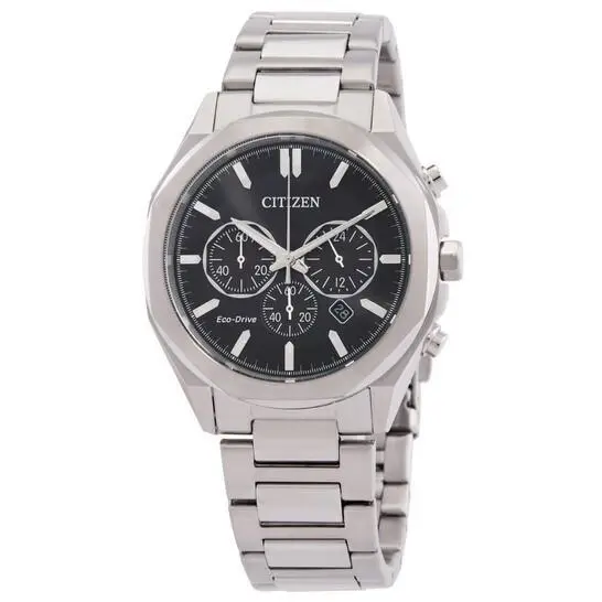 Citizen CA4590-81E Men`s Eco-drive Chronograph Black Dial Watch