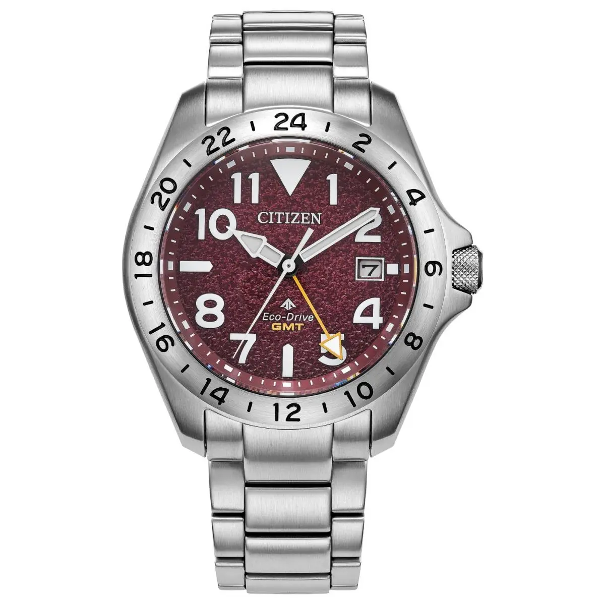 Promaster Land Gmt Eco-drive Red Dial Men`s Watch BJ7150-50W by Citizen