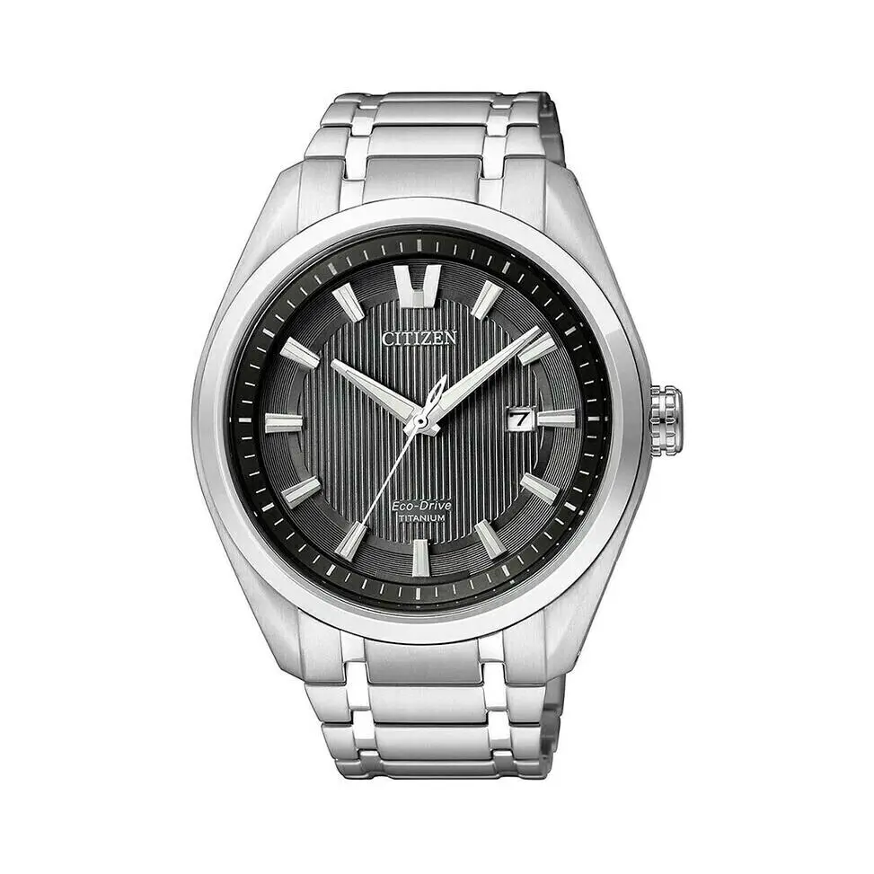 Citizen Men`s Super Titanium Black Dial Eco-drive Watch - AW1240-57E