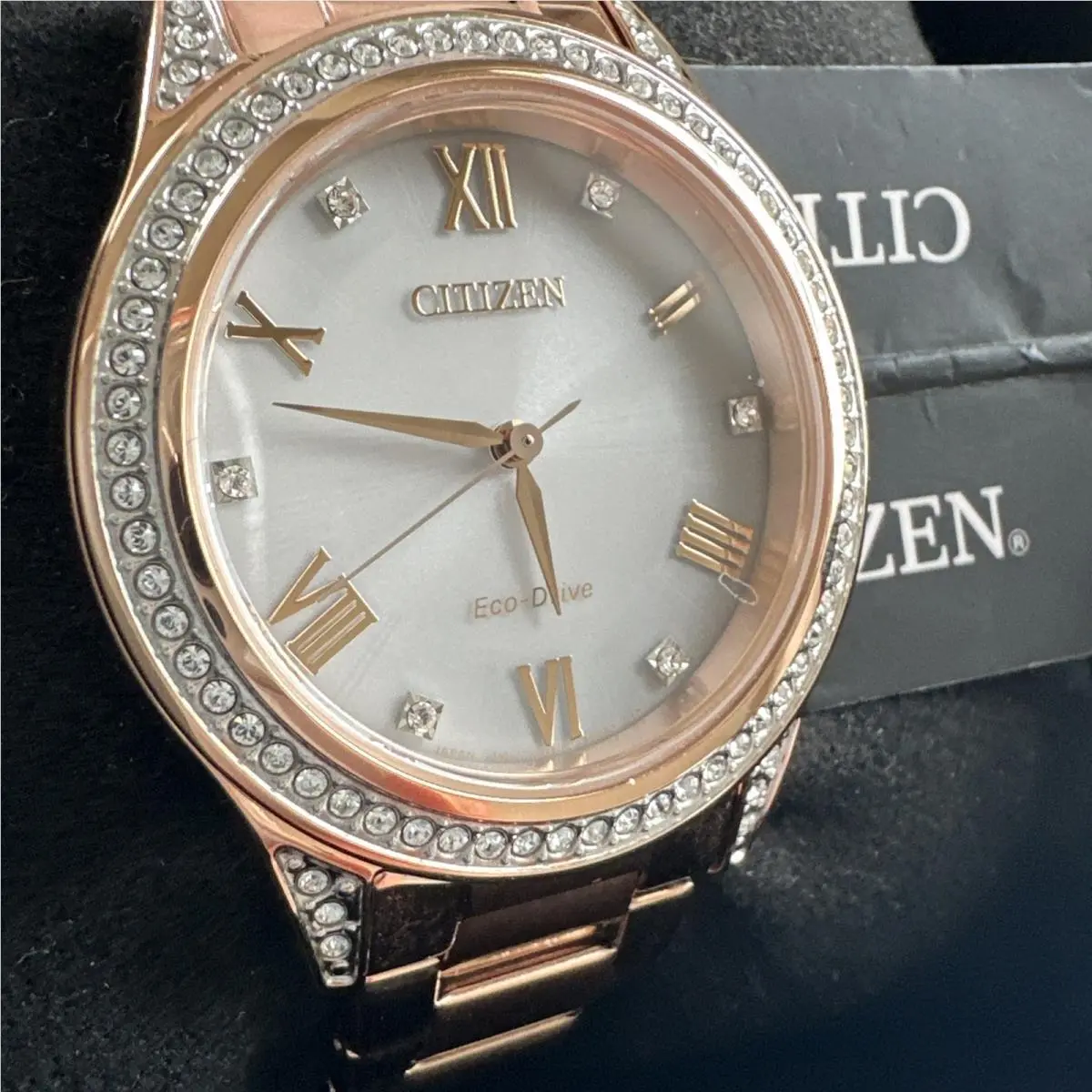 Citizen Eco-drive Ladies Swarovski Crystal Watch 34mm EM0233-51A