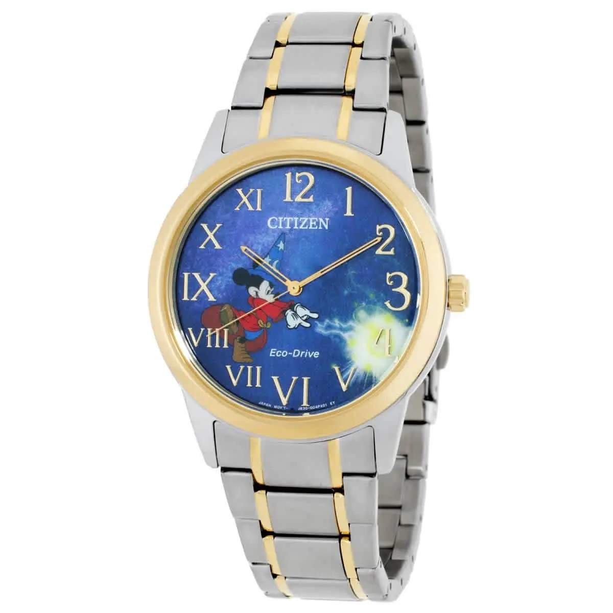Sorcerer`s Apprentice Mickey Eco-drive Blue Dial Watch FE7064-71W by Citizen