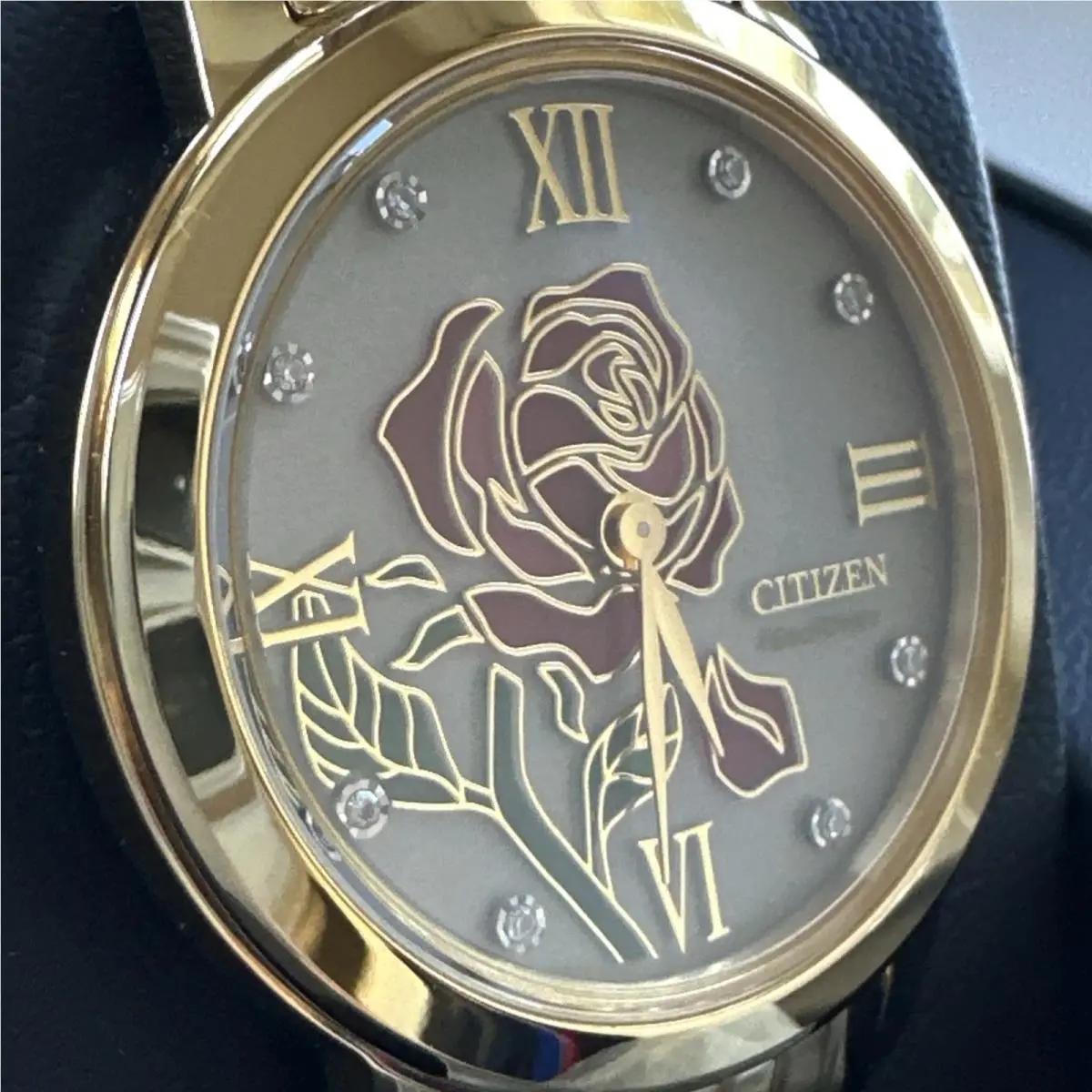 Citizen EX1492-59W Belle Rose Icon Diamond Dial Disney Princess Women`s Watch